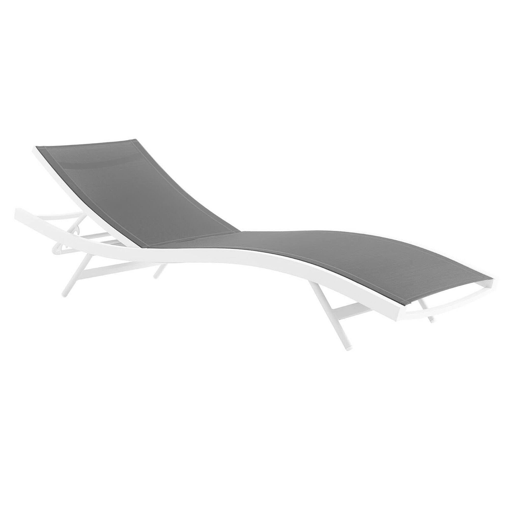 Left. Modway - Glimpse Outdoor Patio Mesh Chaise Lounge Chair by Modway - White Gray.