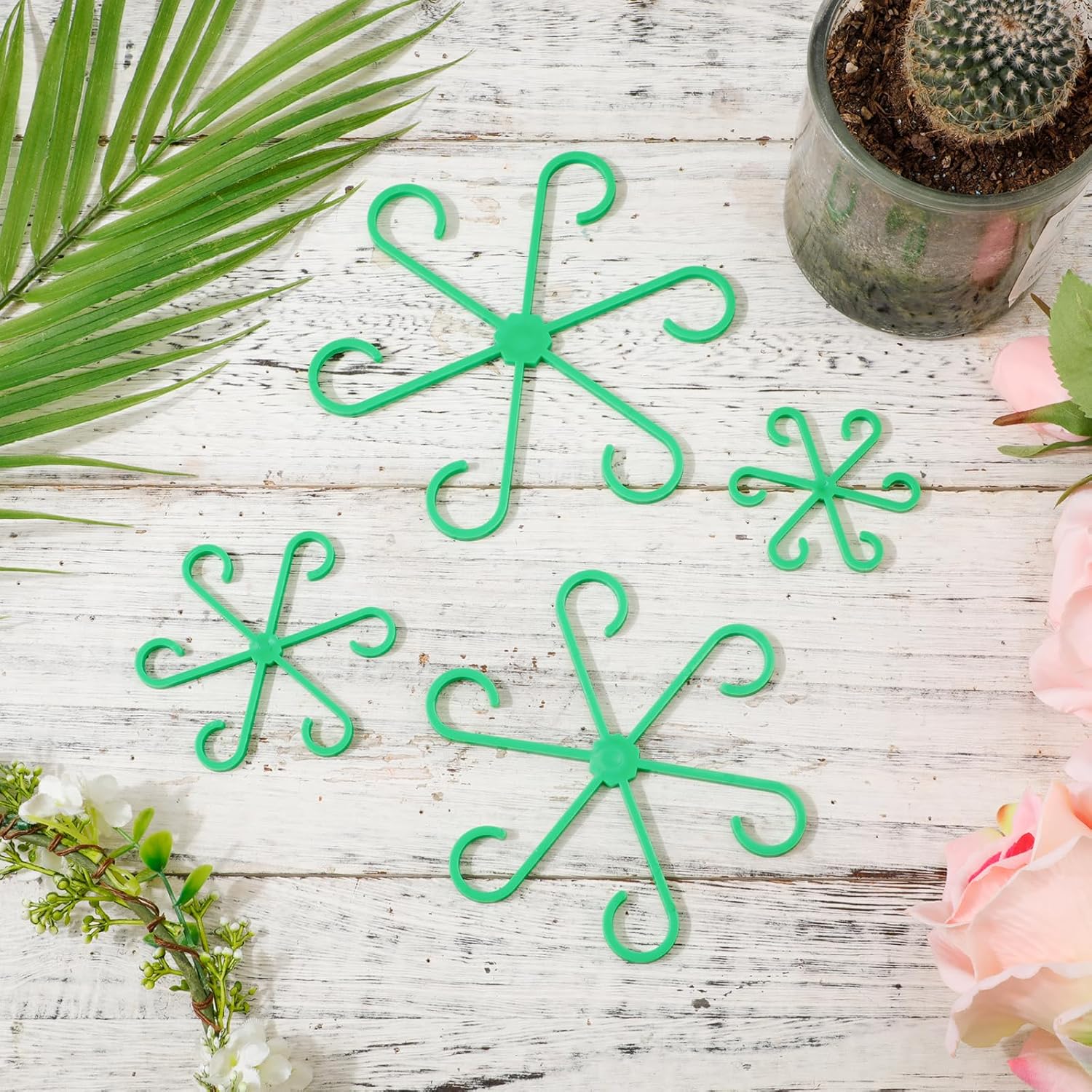 Auledio 4 Pack Climbing Indoor Plant Stem Stands, Plastic Plant Climber ...