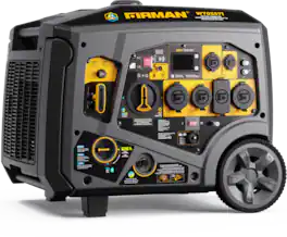 Firman - WT05571 Electric Start 120/240V RV Ready 6850-Watt Tri Fuel (Gasoline/LPG/Natural Gas) Inverter Portable Generator - Grey, Black