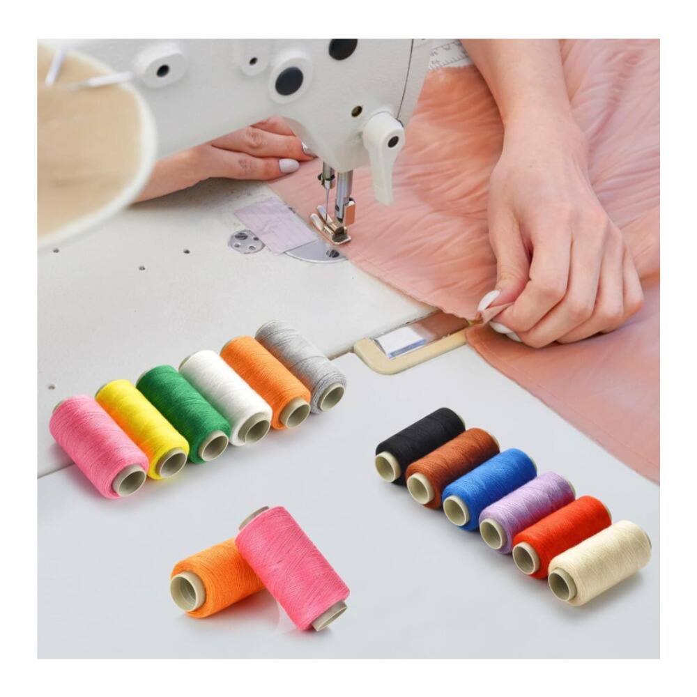 Angle. Brother - Brother SM1704 17-Stitch Sewing Machine (White) with 12 Color Sewing Thread Kit.