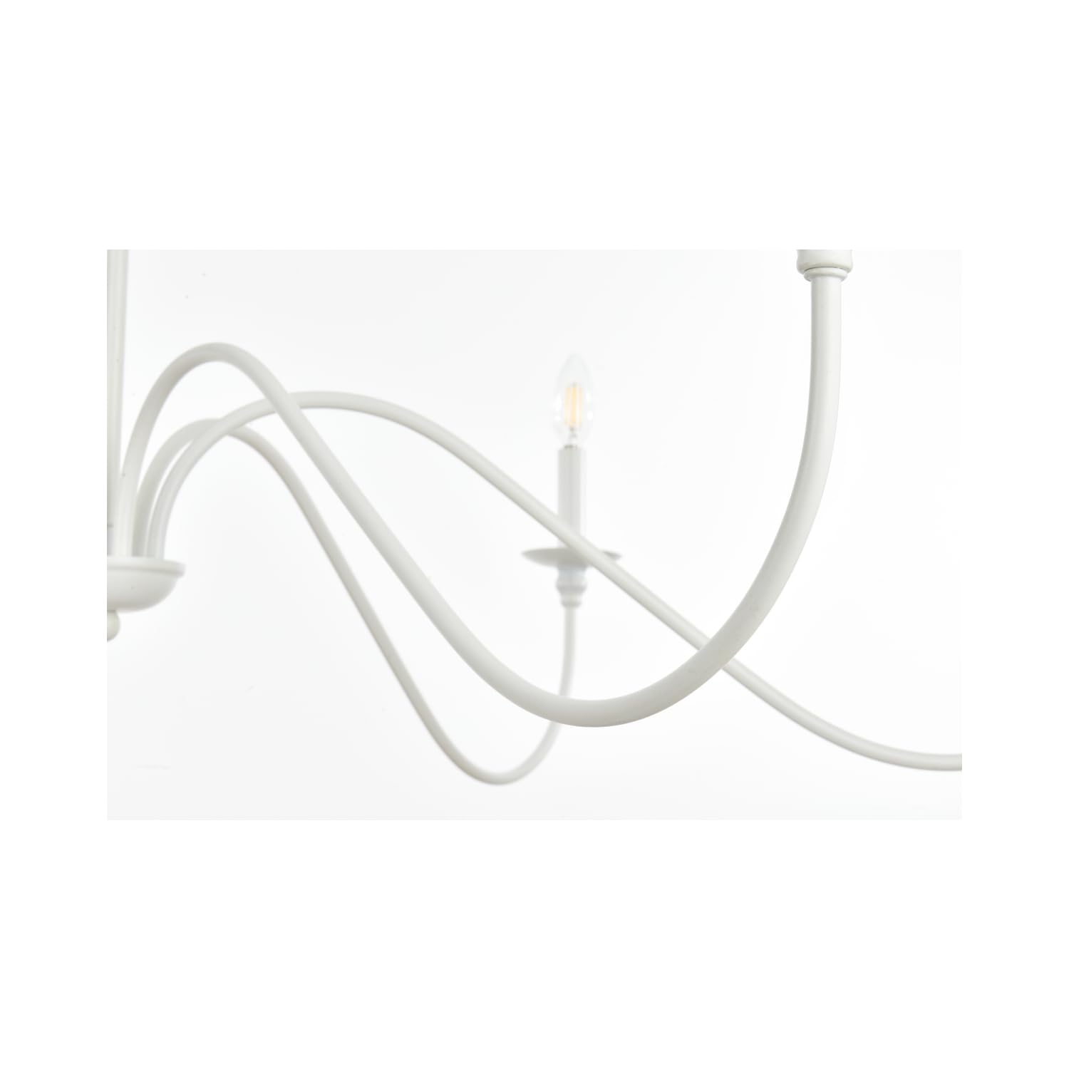 Alt View 2. Living District - Rohan 48 inch chandelier in White - White.