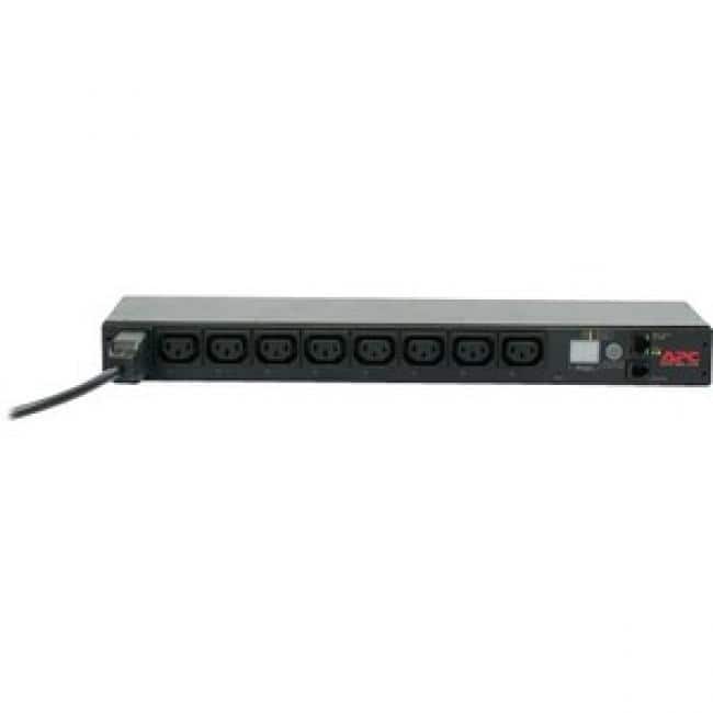 APC - NetShelter Switched Rack PDU, 1U, 1PH, 3.7kW 230V 16A or 3.3kW 208V 16A, 8 C13 outlets, C20 cord - Switched - IEC - Unknown