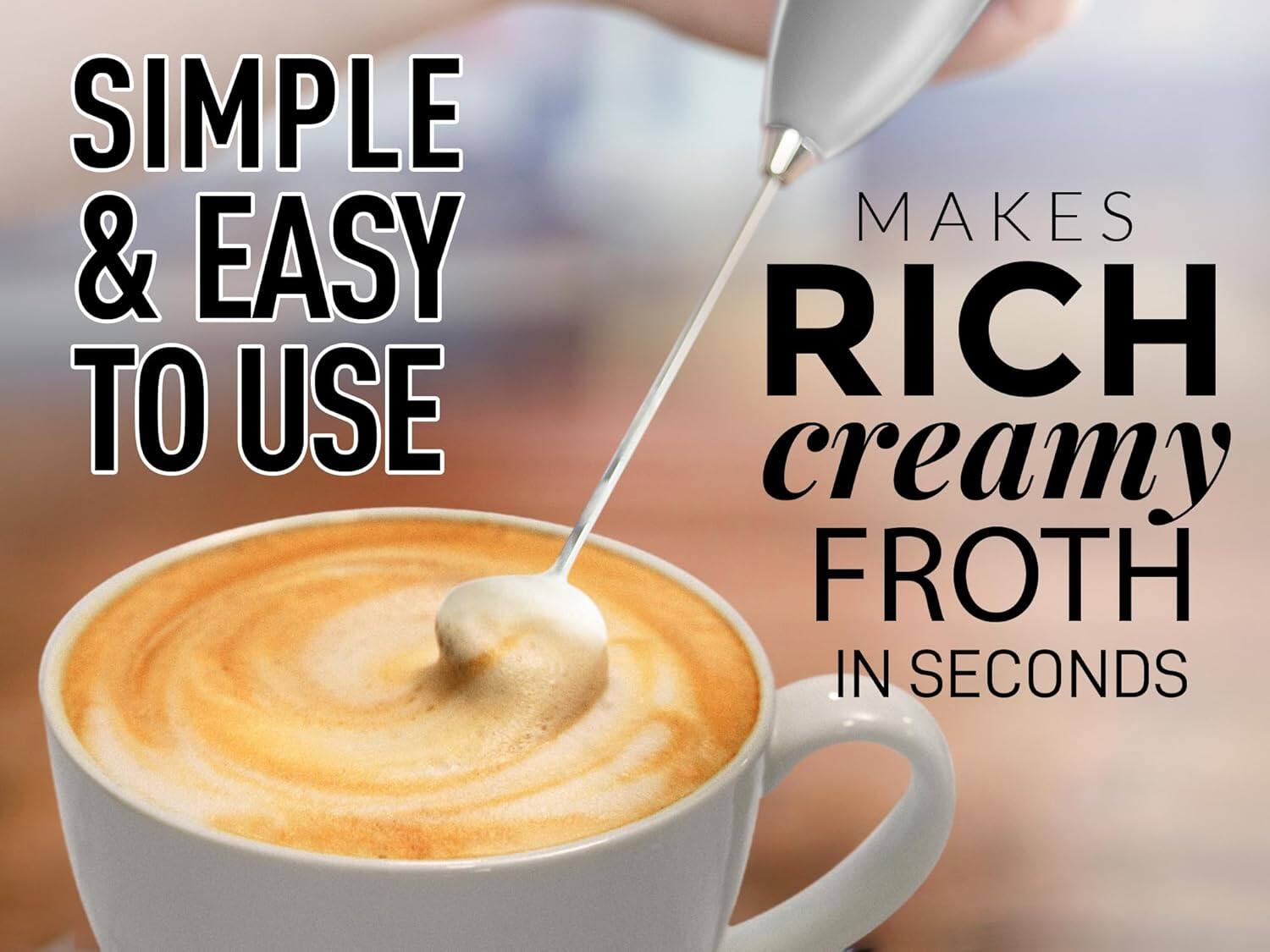 SIMPLE & EASY TO USE  
MAKES RICH creamy FROTH IN SECONDS