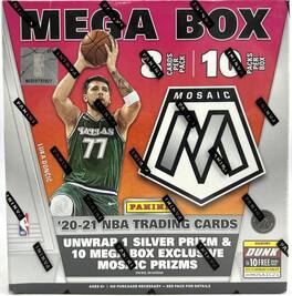 2020-21 Panini Mosaic Basketball Mega 80-Card Box (Pink Fluorescent Prizms!)