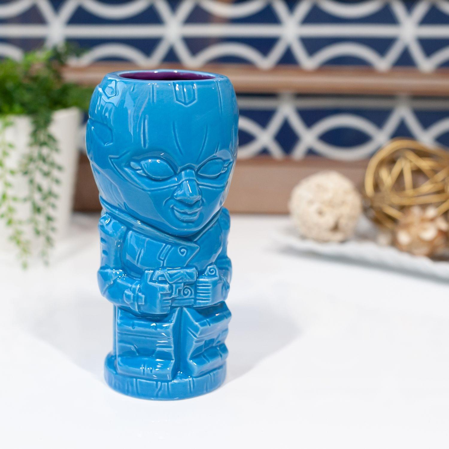 Alt View 3. ThinkGeek - Geeki Tikis Mass Effect Peebee Mug | Crafted Ceramic | Holds 14 Ounces - Blue.