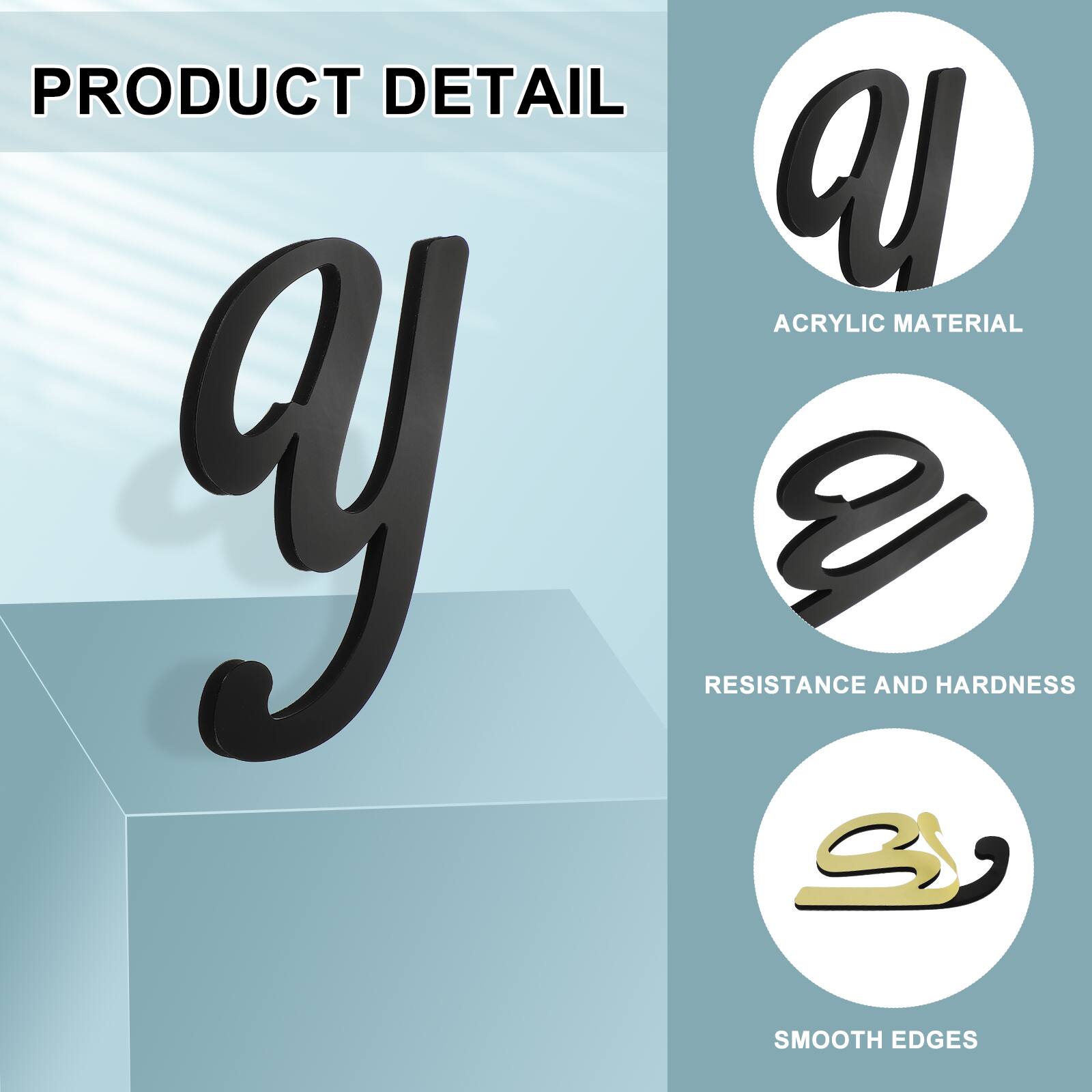 PRODUCT DETAIL

- ACRYLIC MATERIAL
- RESISTANCE AND HARDNESS
- SMOOTH EDGES