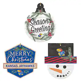 Jardine - Kansas Jayhawks Ornament Bundle - White