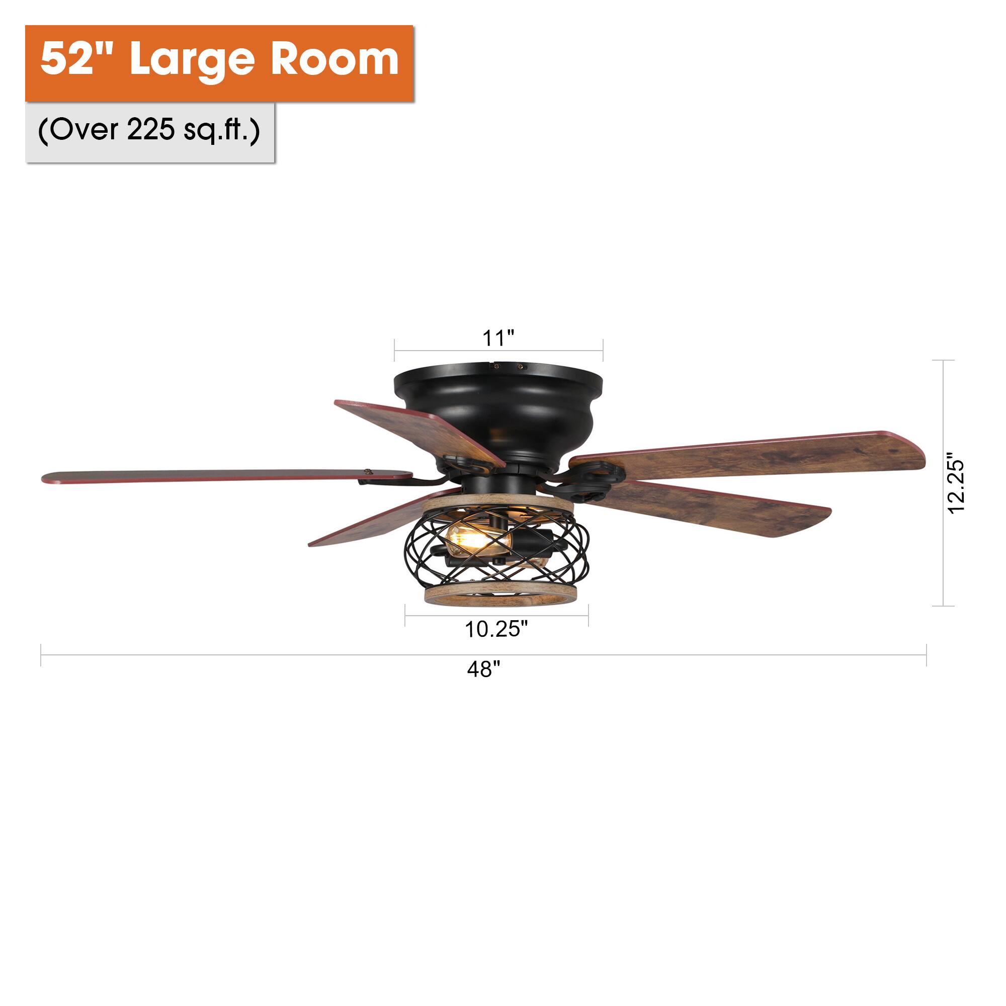 52" Large Room  
(Over 225 sq.ft.)  

11"  
12.25"  
10.25"  
48"