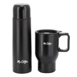 Mr. Coffee - Javelin 2 Piece Thermal Bottle and Travel Mug Set - Black