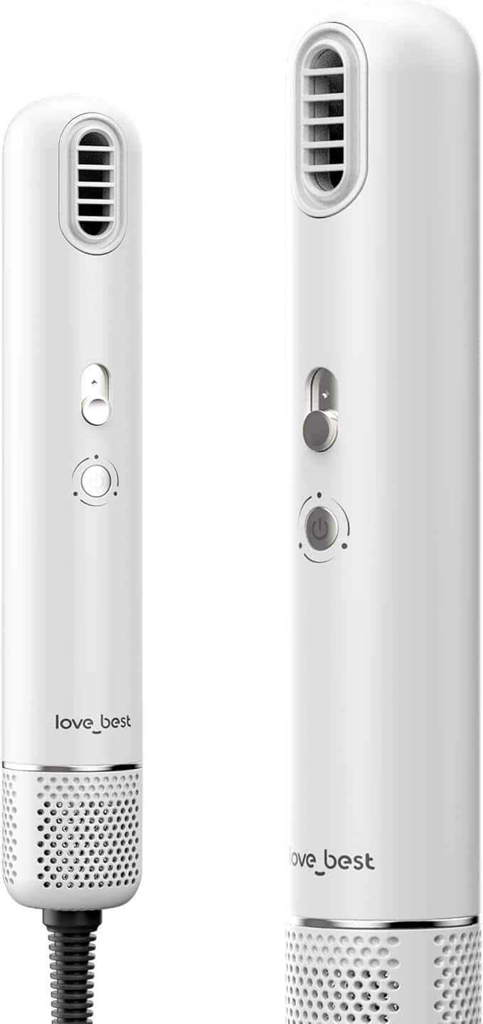 Love Best - Mini Hair Dryer for Travel, Lightweight Portable Blow Dryer for Home Family & Travel - White