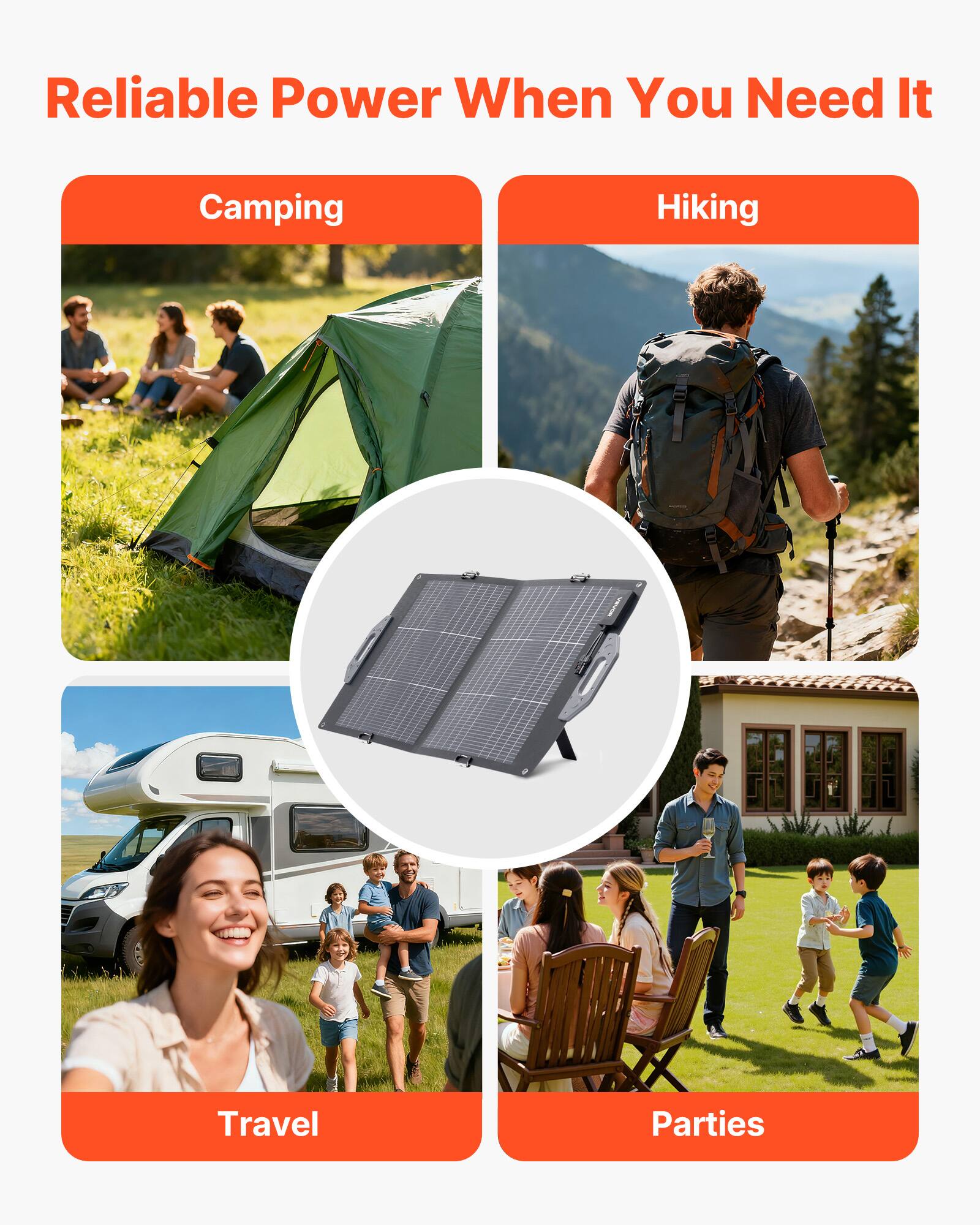 Reliable Power When You Need It

Camping  
Hiking  
Travel  
Parties