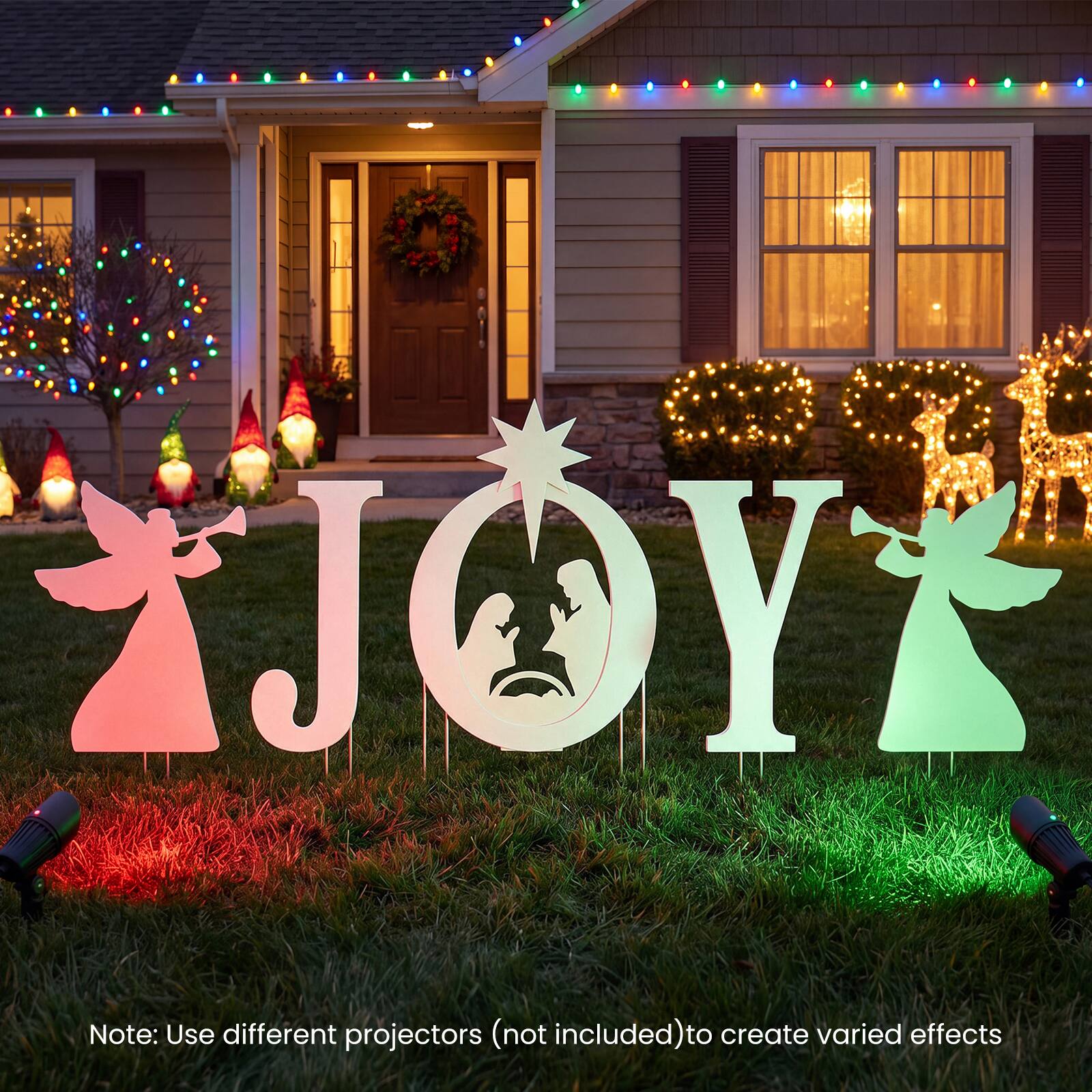 JOY

Note: Use different projectors (not included) to create varied effects