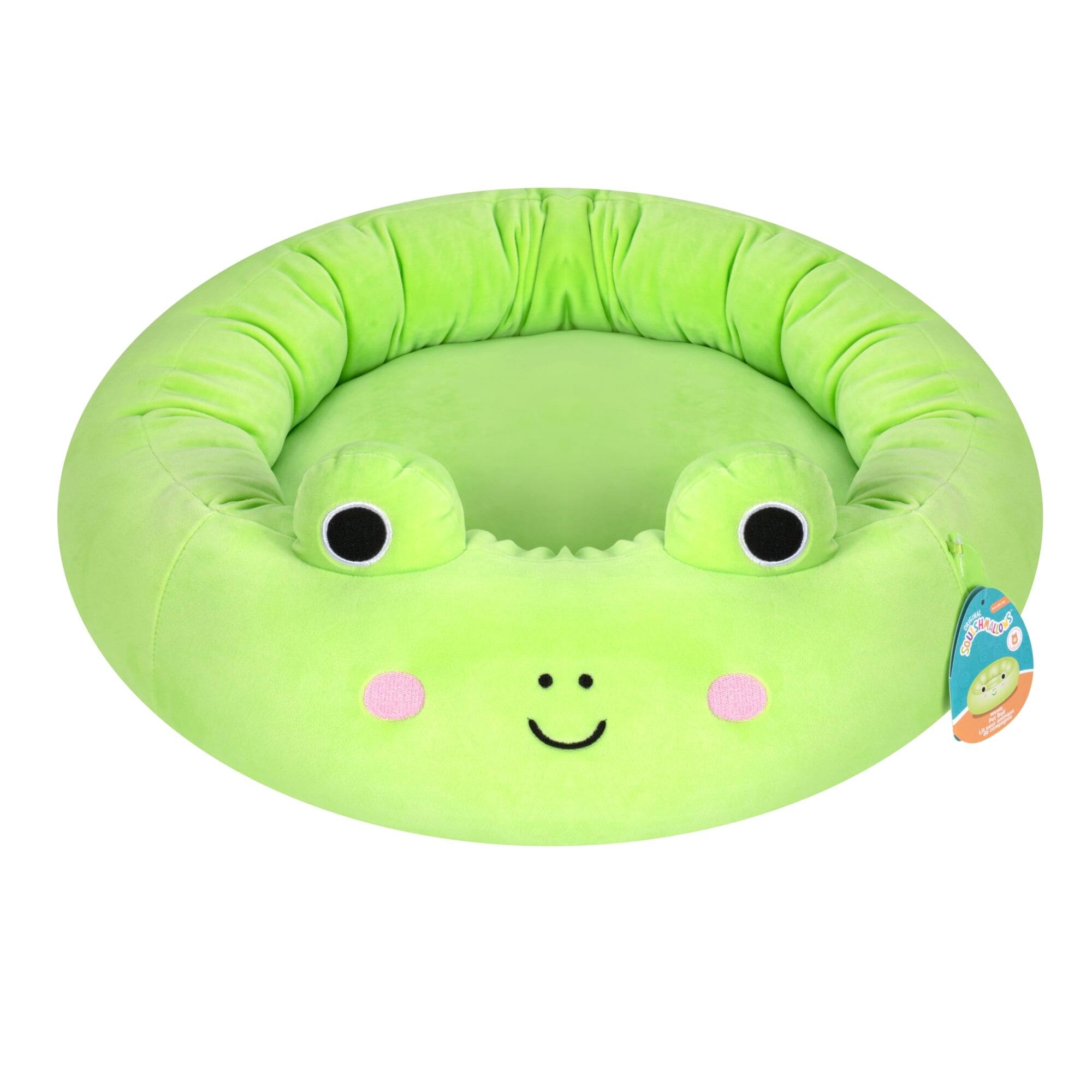 Front. Jazwares - Squishmallows 24-Inch Pet Bed - Wendy the Frog - Medium.