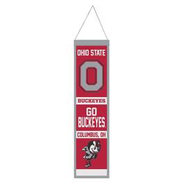 WinCraft - Ohio State Buckeyes 8" x 32" Slogan Wool Banner - Multicolor