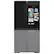 Front. Samsung - BESPOKE 23 cu. ft. 4-Door Flex Counter Depth Smart Refrigerator with Family Hub+ - Charcoal Glass Top.