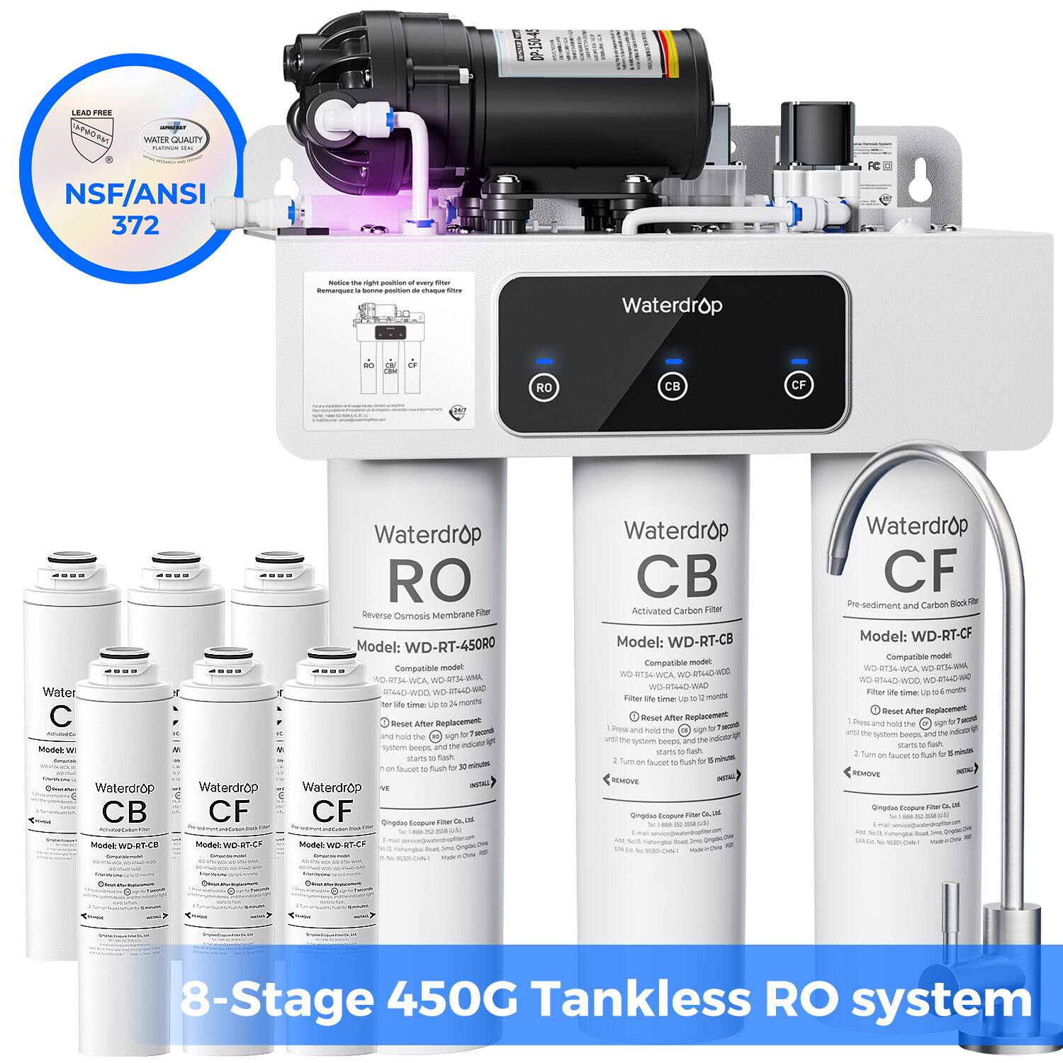D-150-LEA FREE nothing_to_transcribe WAFCR QUALITY - NSF/ANSI 372 - rghe posin - chaqus - Waterdrop RO CB CF Water C Modek W Waterdrop CB Monek WI Waterdrop CF Model -E Waterdrop RO Reverse Osmosis Membrane TO Model: WD-RT-450RO Compatible mandel NO-RT36-WCA WLA WD WO-4734-WNA WD WOTHO W inso-WDD - Le Sier - as Wnum Resel Amur Replacement and nou the sign Fo tylom neupn me nic saris Aeh hon faucet Rah 10 Nurm Waterdrop - CF Toa npite Suspum Model EL ST-C Waterdrop CB Activated Carbon FK Model: WD-RT-CB Compatible model WO s WEA ws Guts 00m WO aneat WAD Filer te -o U muri Resel APtr Replarament Pess and noie he ugn -e the tyetem Pusepo -ne Te WcR MUTs - ah Tumn fauet un iim REMOVE - ginpitas Sespure - -