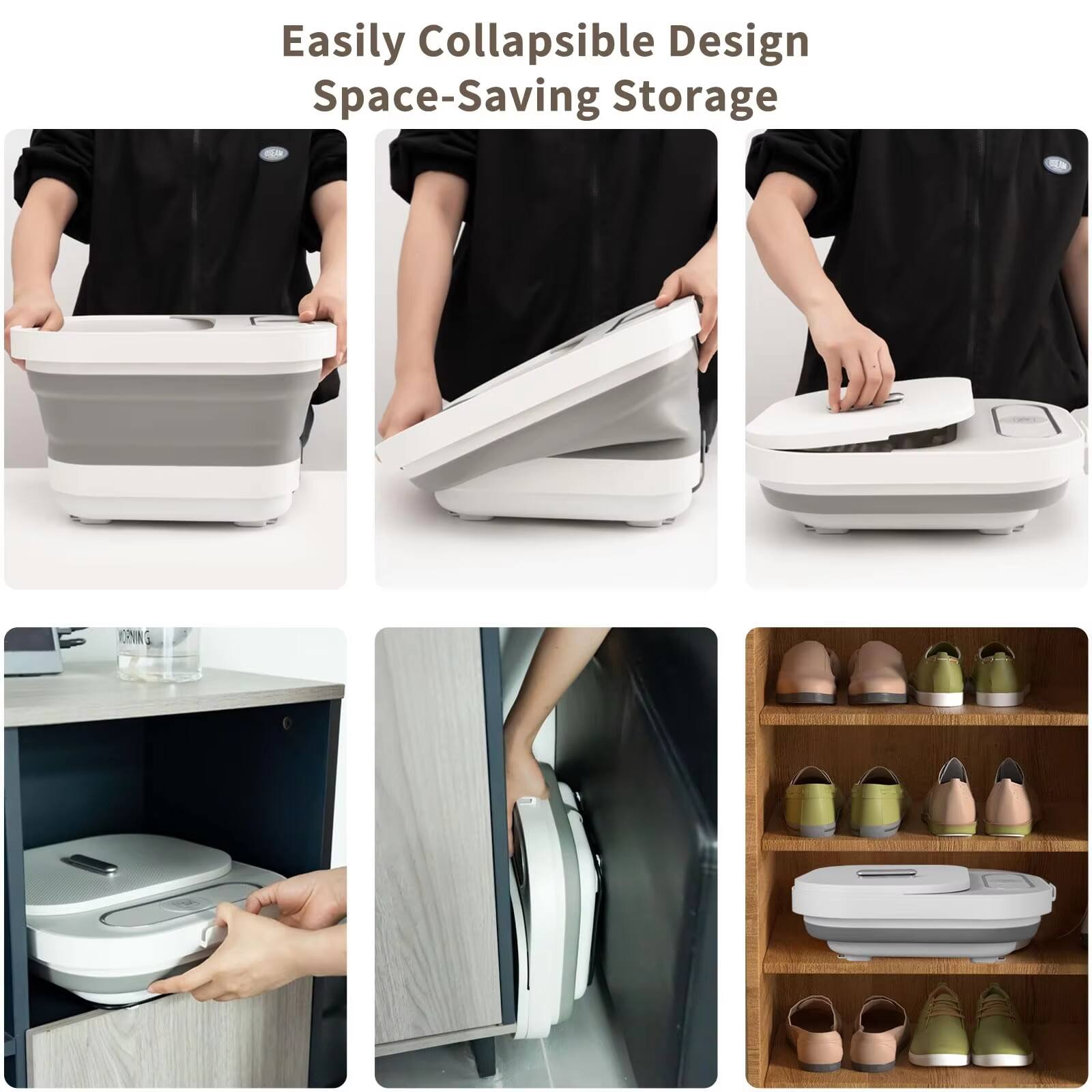 Easily Collapsible Design  
Space-Saving Storage