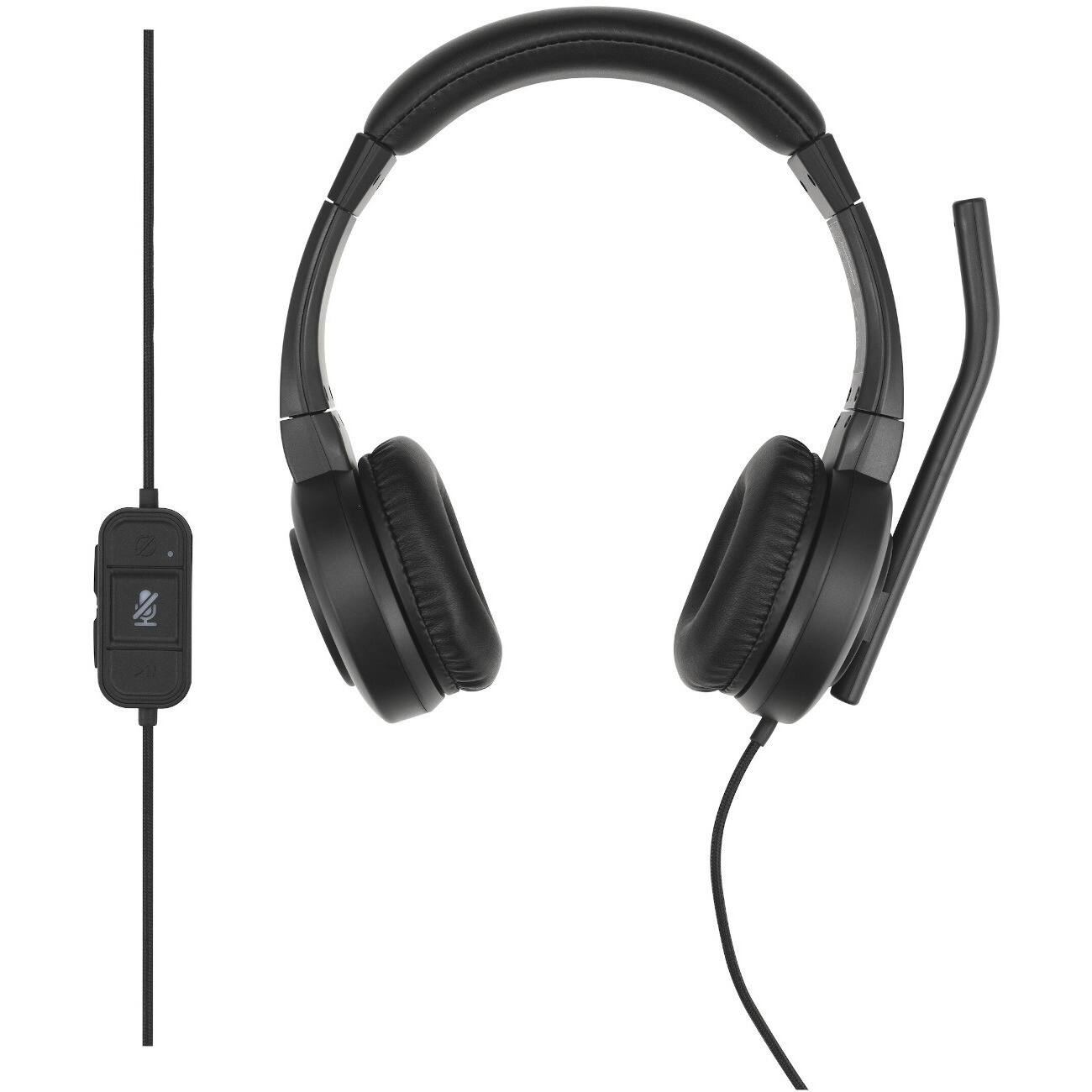 Alt View 6. Kensington - Kensington H1000 USB-C On-Ear Headset - Stereo - USB Type C - Wired - 32 Ohm - 20 Hz to 20 kHz - On-ear, Over-the-head - Black.