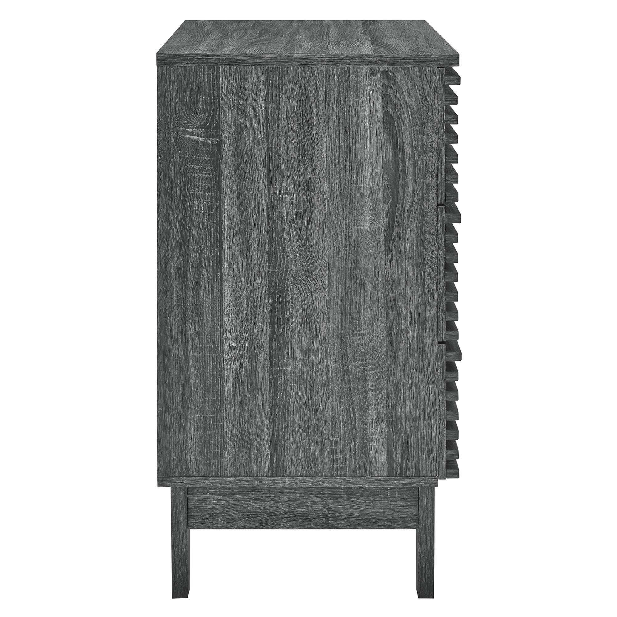 Alt View 1. Modway - Render 3-Drawer Bachelor's Chest by Modway - Charcoal.