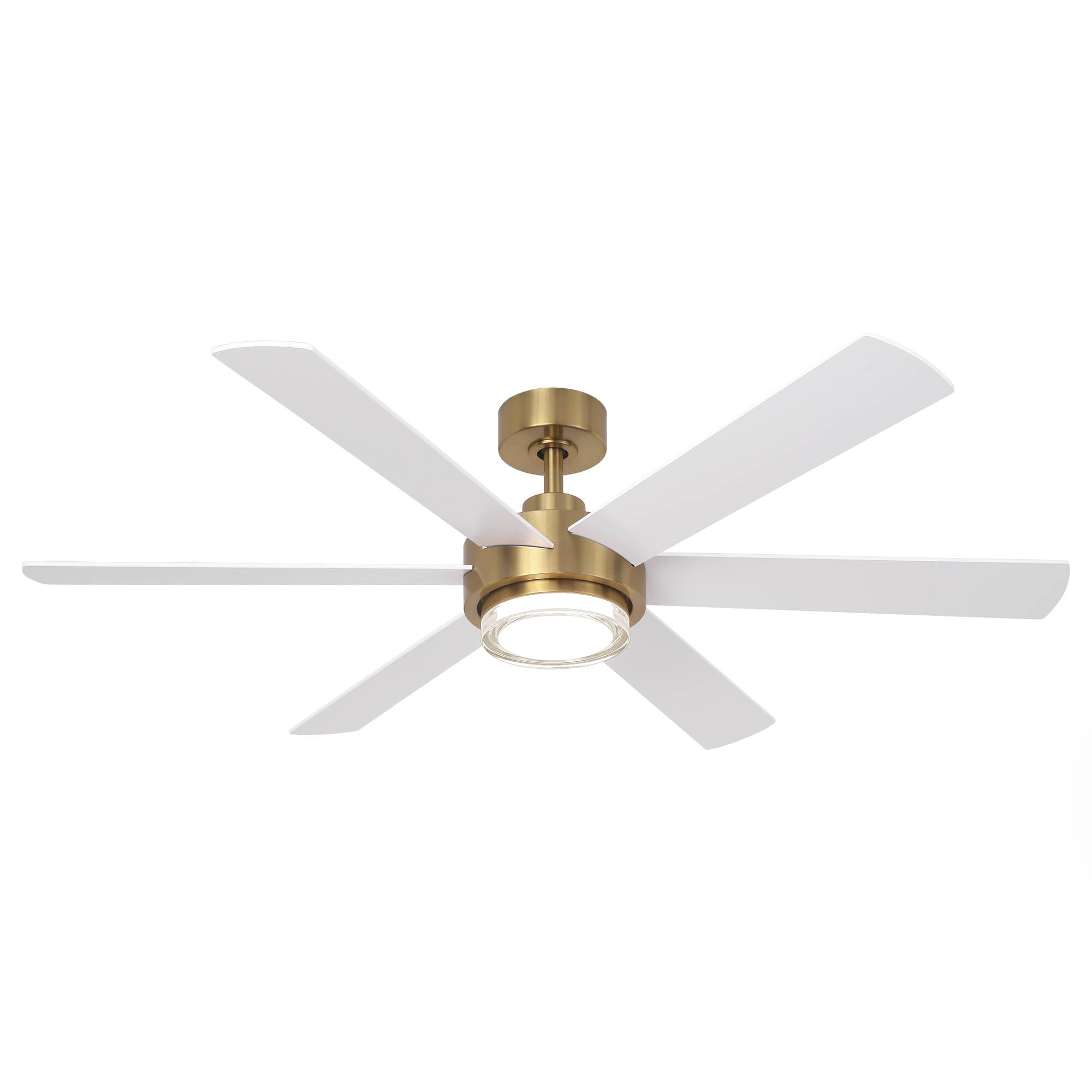 Alt View 10. Parrot Uncle - 54" Modern Gold Dimmable LED 6-Speed Reversible Ceiling Fan with Lights and Remote Control - Gold.