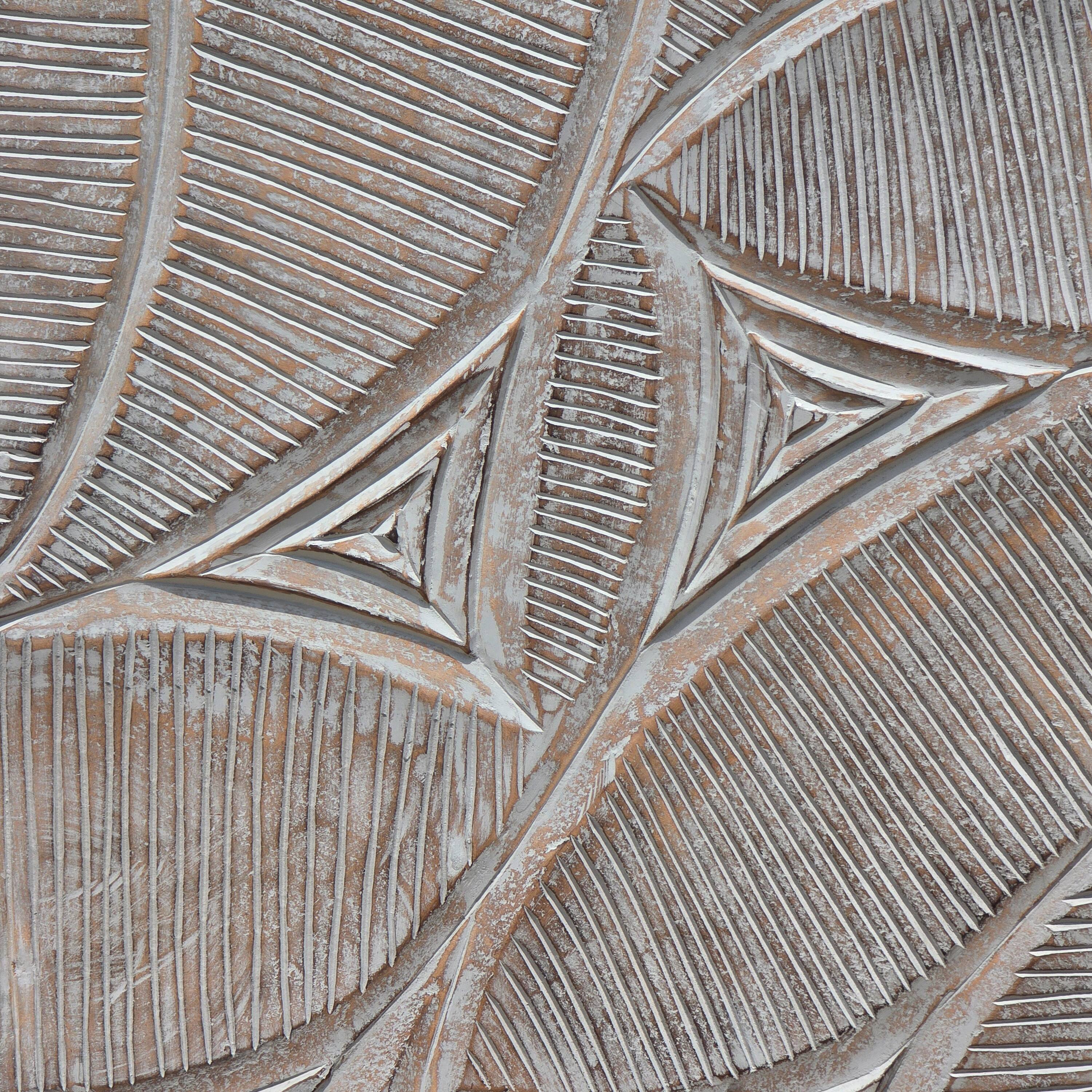 Alt View 2. Manhattan Lane - 2pc Wood Wall Art Panels | 16x48 Inch Abstract Geometric and Wave Pattern Décor - Distressed Gray.