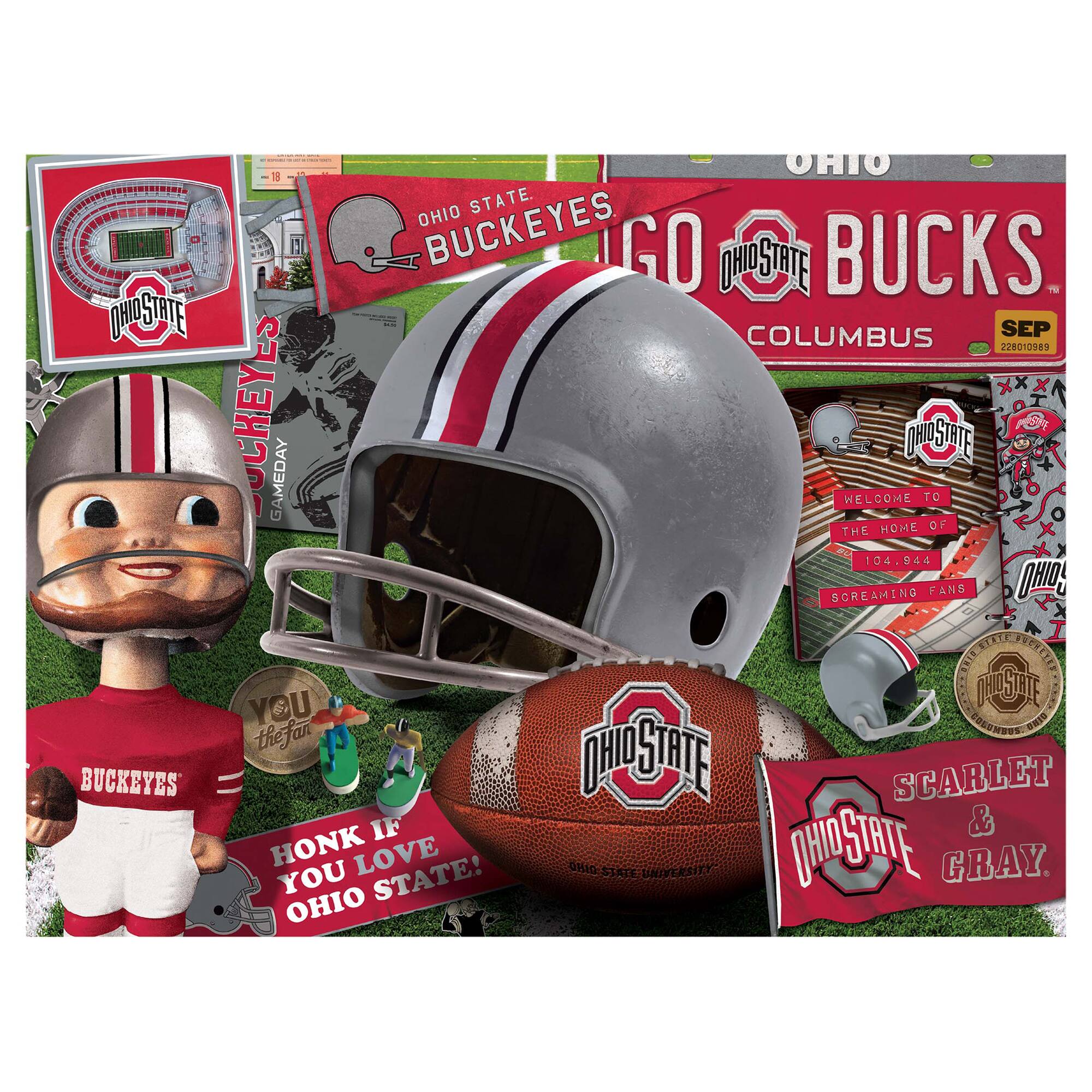 OHIO STATE OHIO BUCKEYES GO BUCKS DOSE COLUMBUS SEP 228010989 JACKIE GAMEDAY RS HELLO TO HOME OF THE 104.04 944 SCREAMING FANS HIDS BTCEDSEREH KORE COL YOU U ERESNEUE N1E thefan BUCKEYES SCARLET IF & HONK YOU LOVE STATE! OHIO STATE UNIVERSITY DHOSTHTE GRAY. OHIO