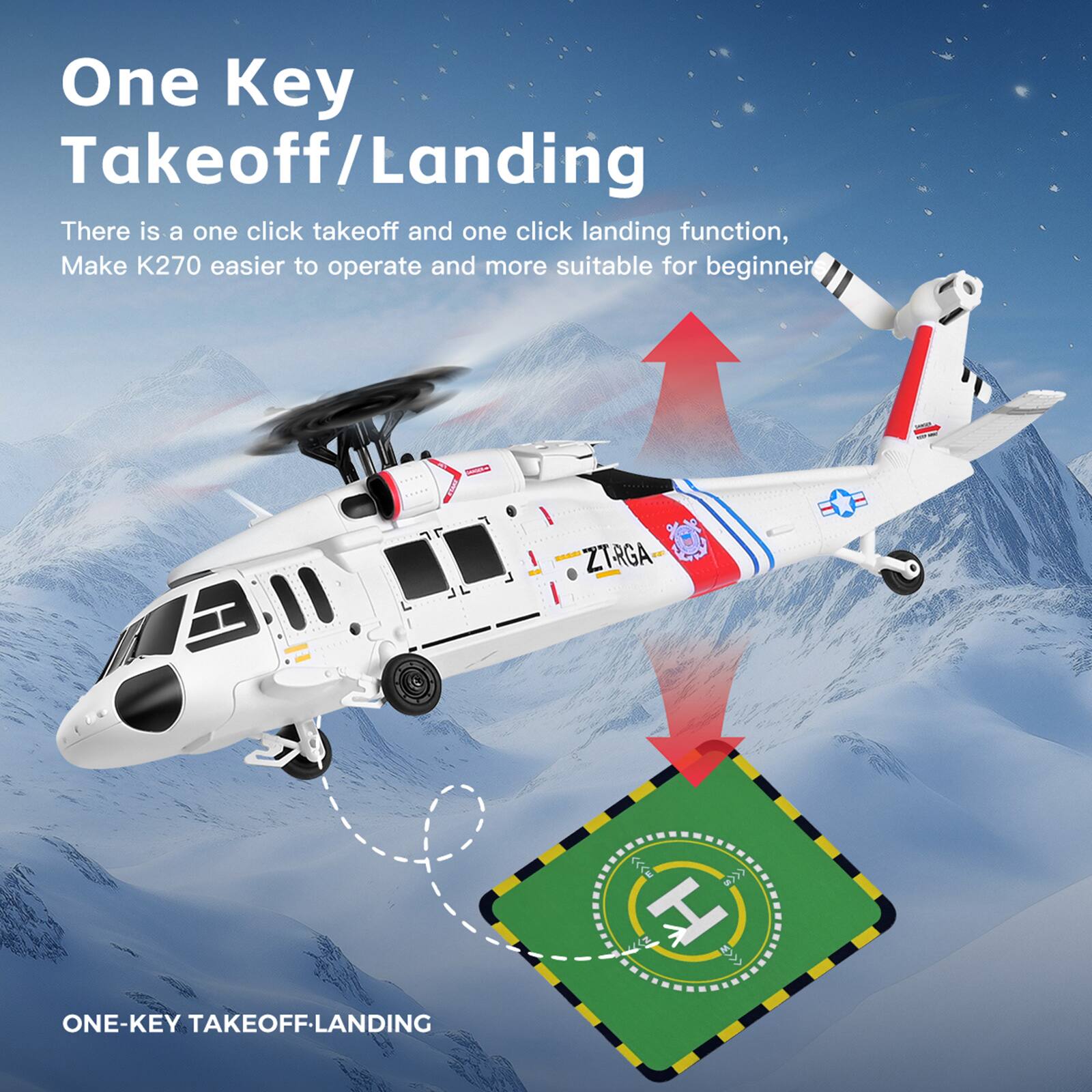 One Key Takeoff/Landing

There is a one click takeoff and one click landing function, Make K270 easier to operate and more suitable for beginner

ZTRGA

ONE-KEY TAKEOFF-LANDING