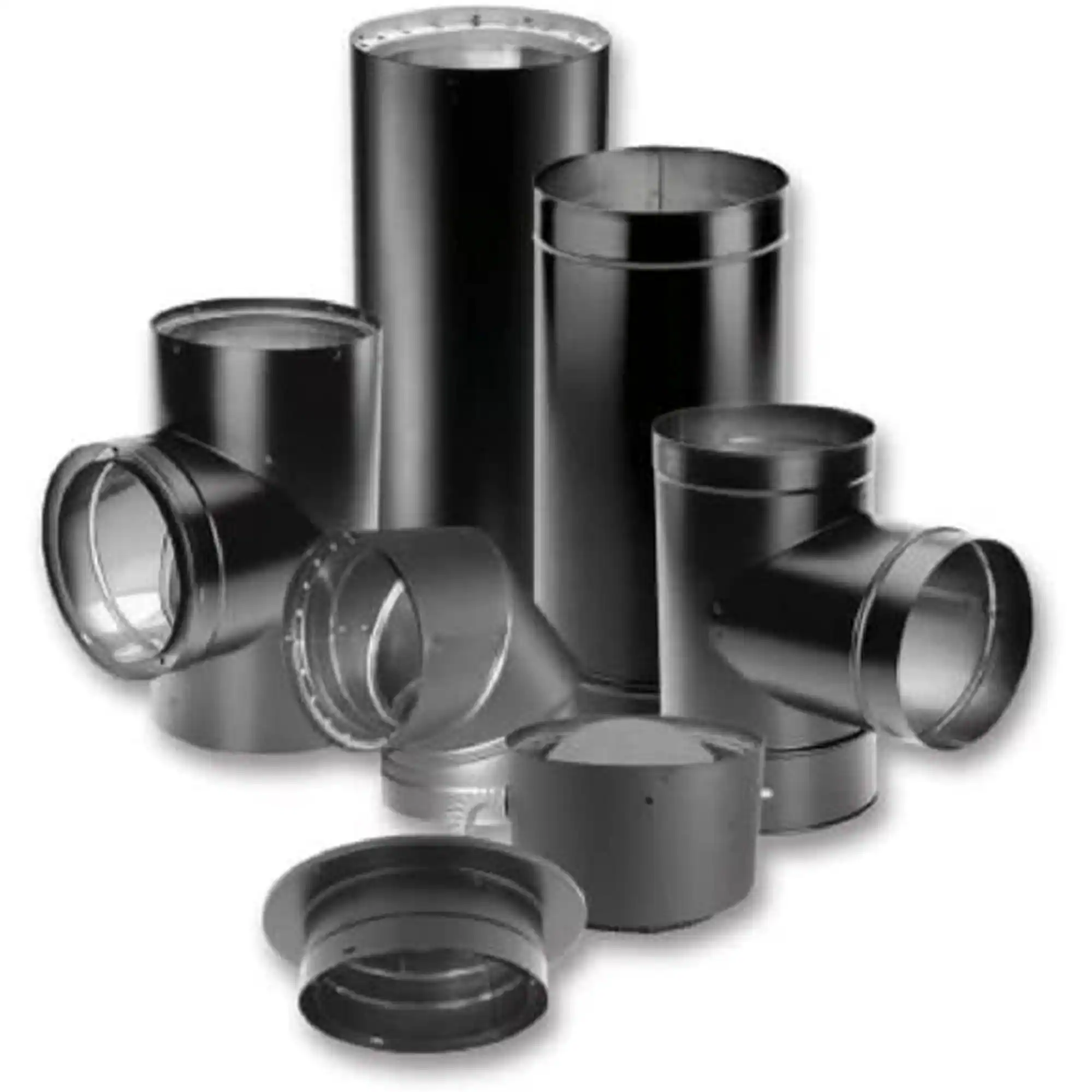 Alt View 7. DuraVent - DuraVent DuraBlack 6DBK-12 6 Inch Steel Single Wall Interior Stove Pipe, Black.