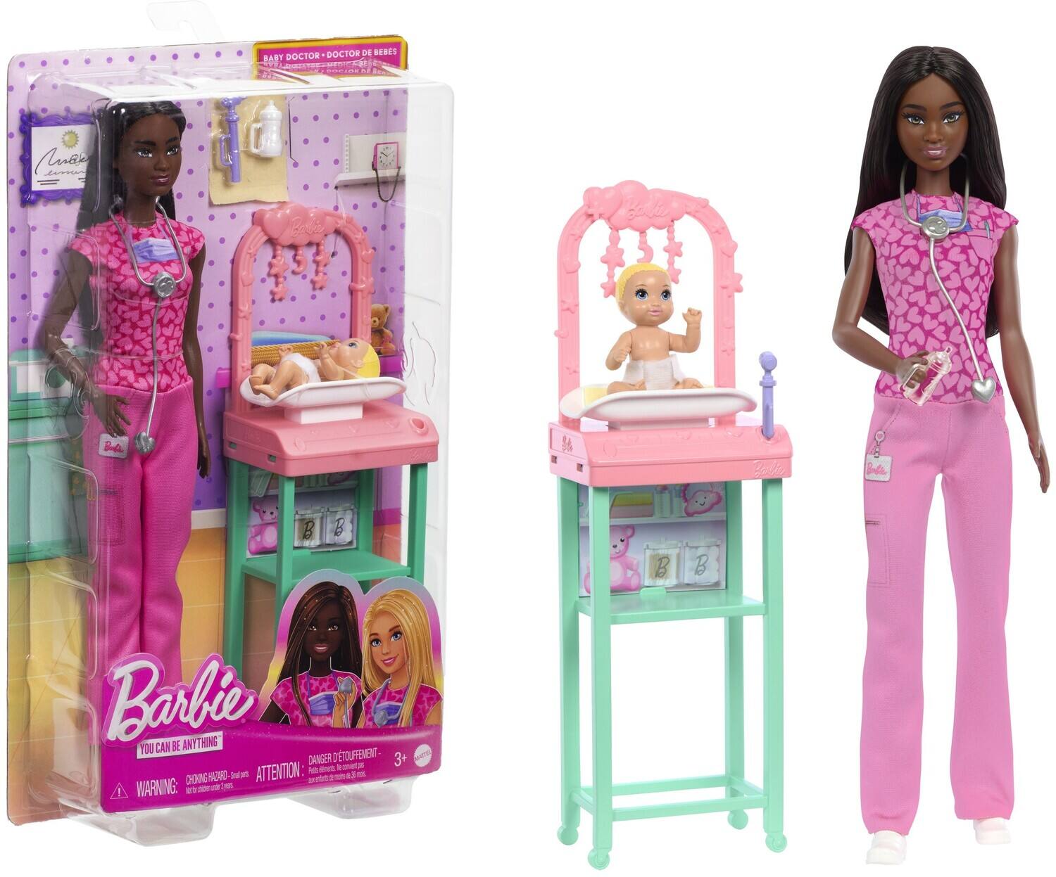 Mattel - Barbie Baby Doctor, African American - Collectibles - Multicolor
