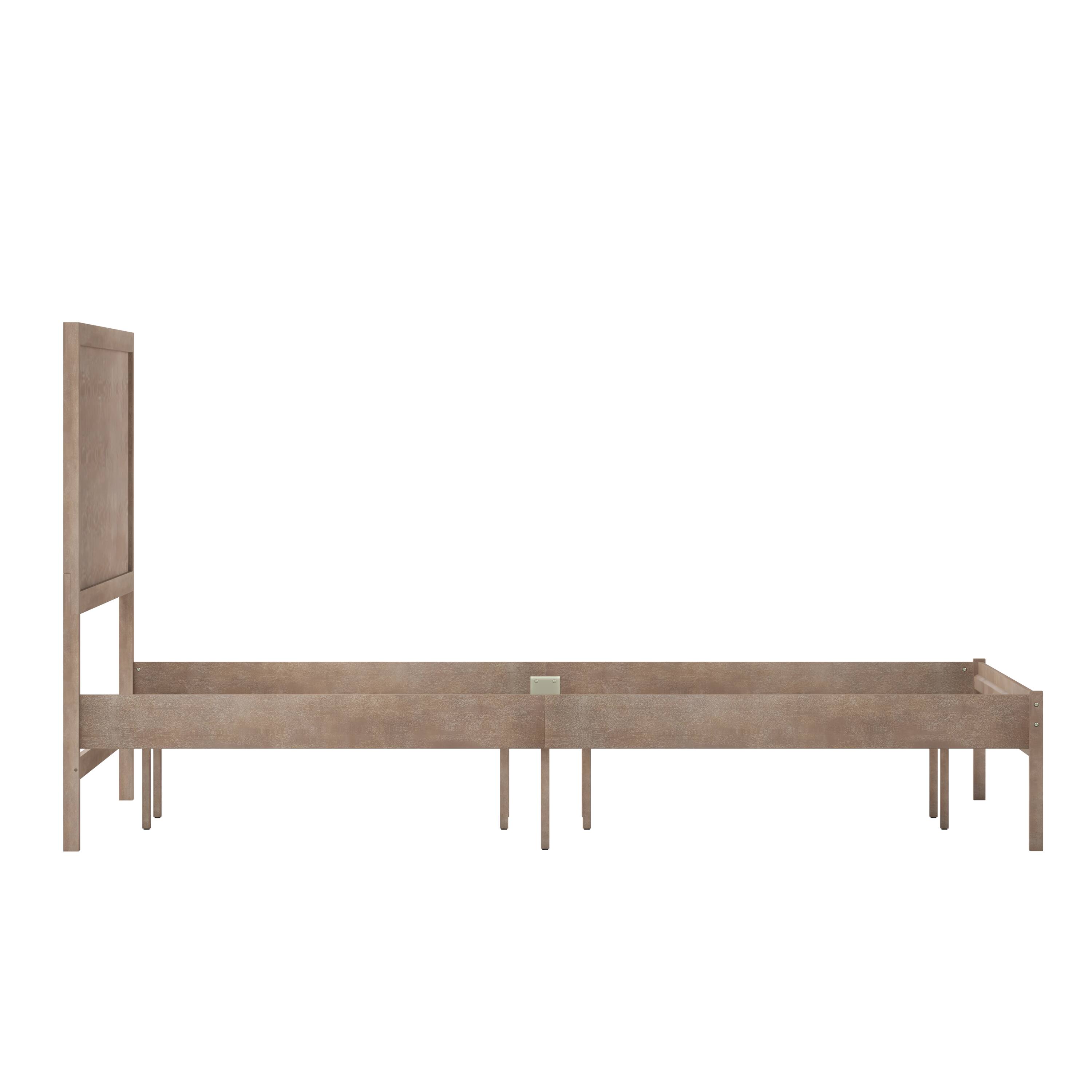 Alt View 8. Emma + Oliver - Ashton Classic Wooden Platform Bed with Headboard - Light Brown.
