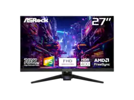ASRock - Phantom Gaming 27" FHD 180Hz IPS FreeSync HDR400 Monitor PG27FFT1A - Black