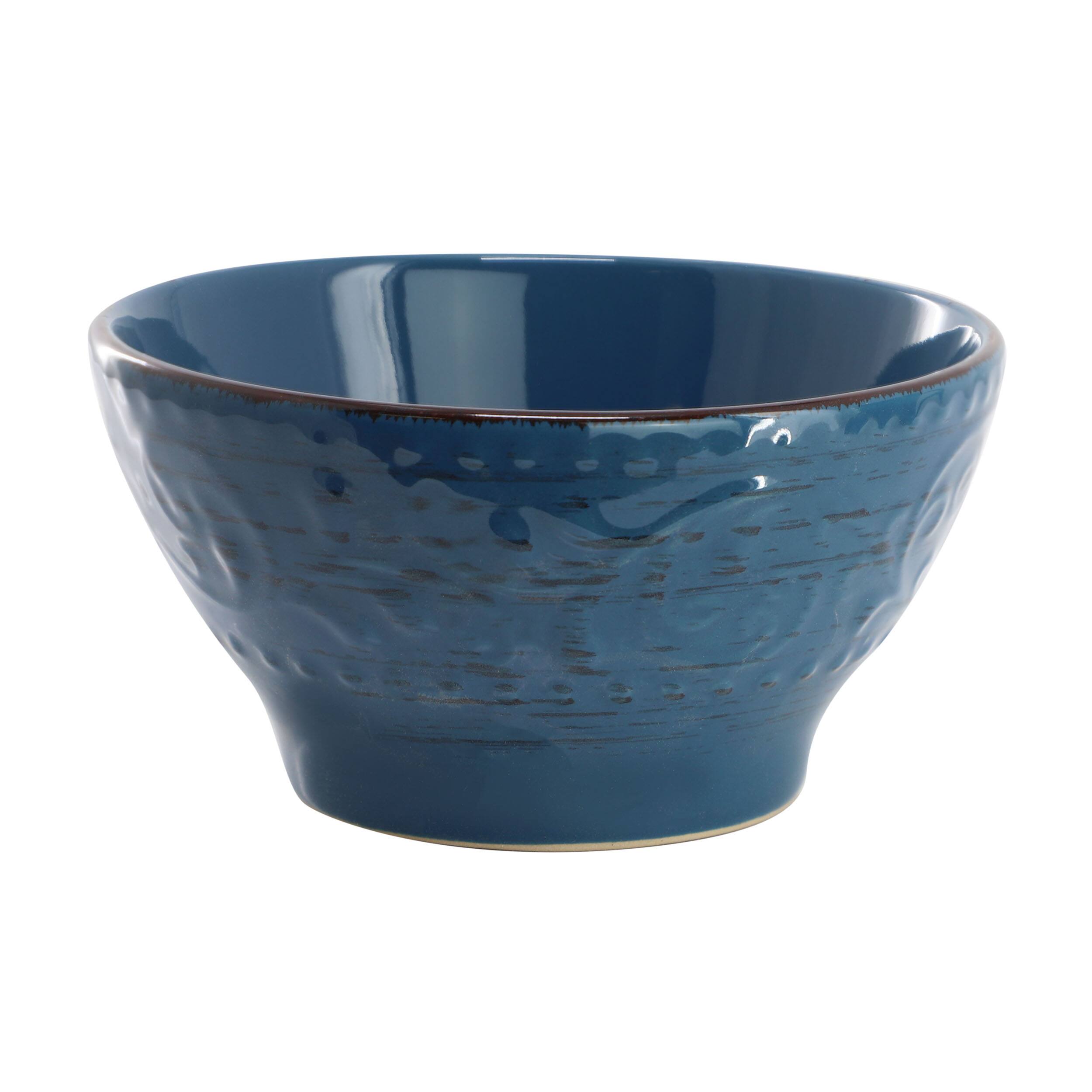 Alt View 3. Elama - Elama Malibu Deep Ocean 16-Piece Stoneware Dinnerware Set in Dark Blue - Dark Blue.