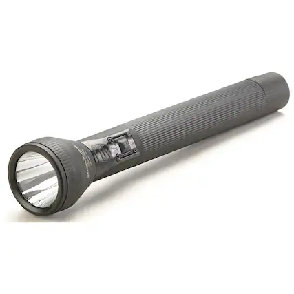 Front. Streamlight - Streamlight 25301 SL-20LP 450-Lumen Full Size Rechargeable LED Flashlight with 120-Volt/100-Volt AC Charger, Black - Black.
