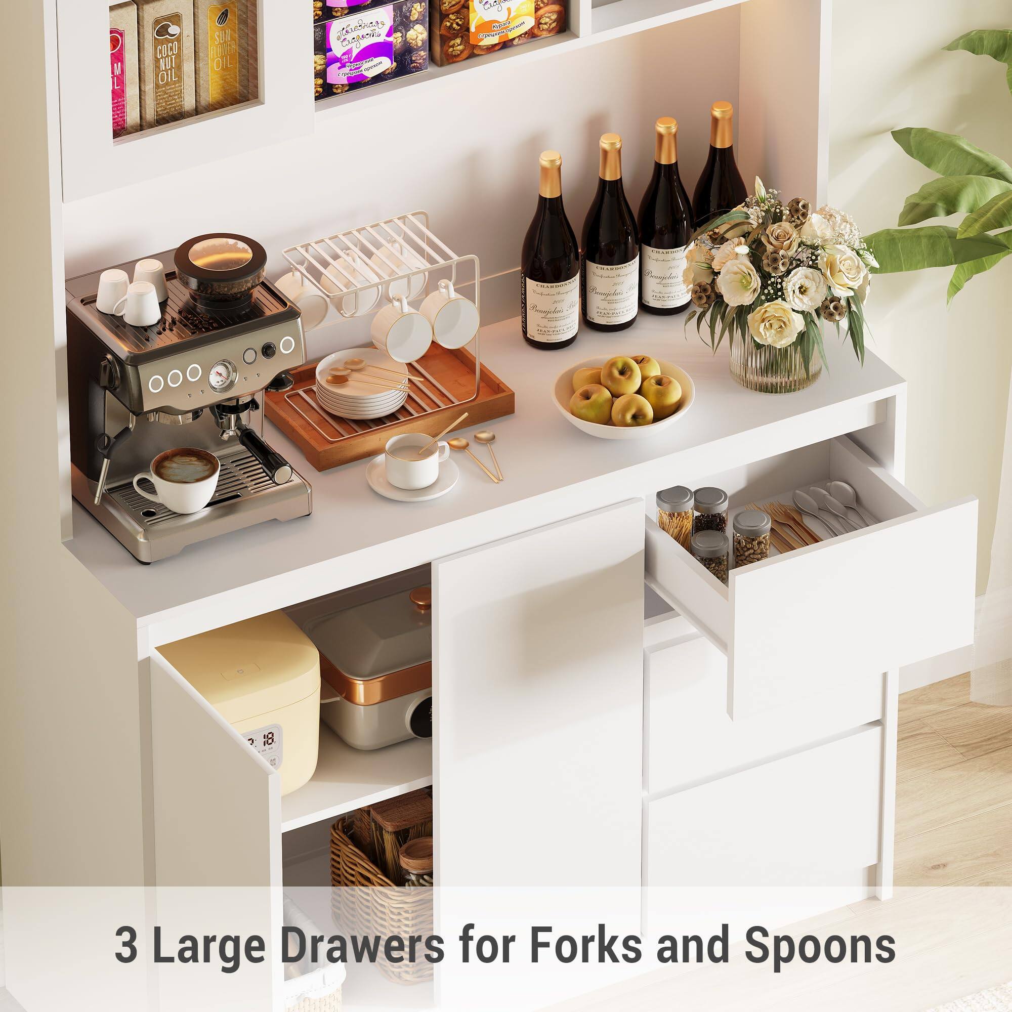 3 Large Drawers for Forks and Spoons