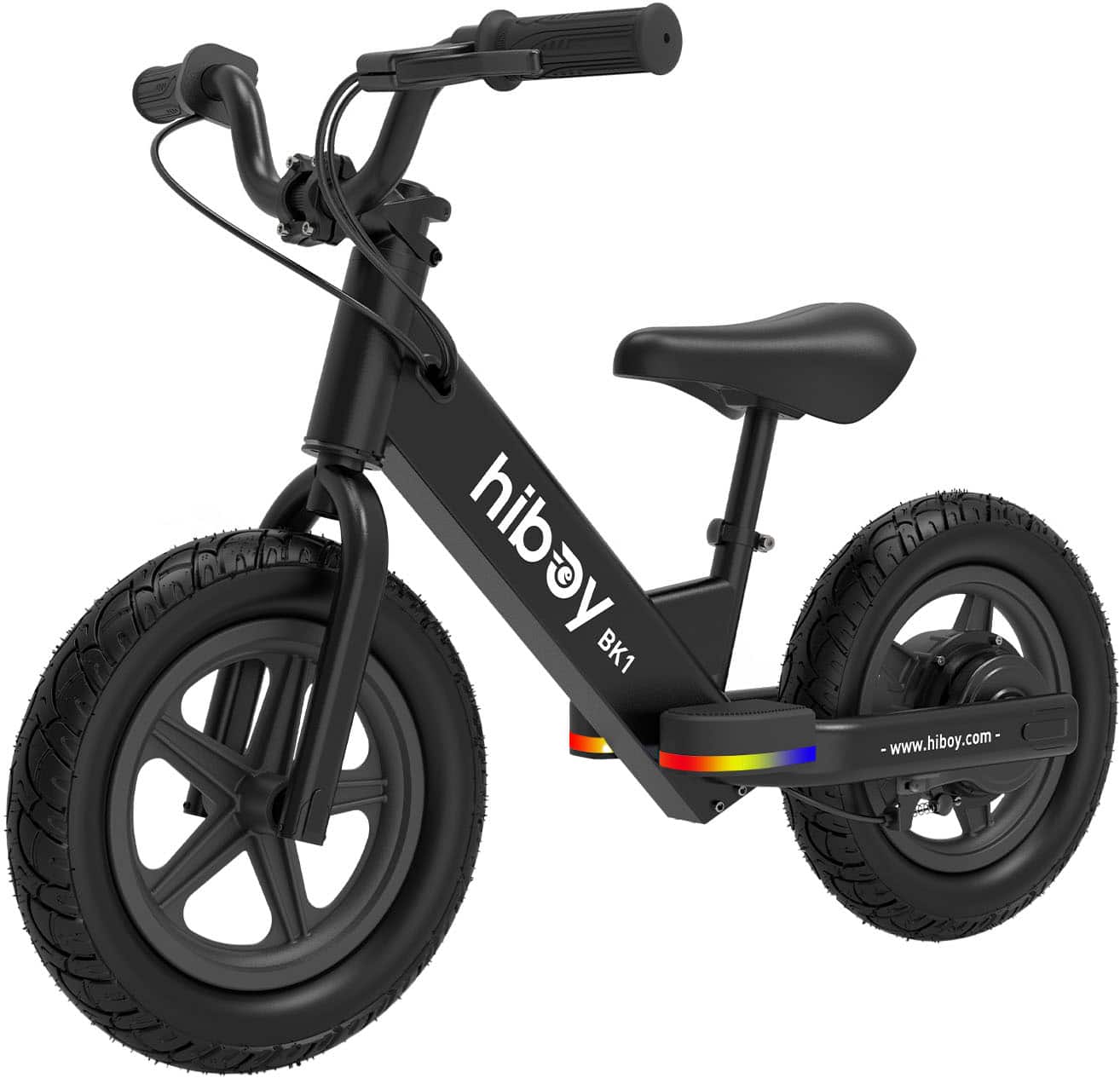HiBoy - BK1 Electric Balance Bike w/ 5 mi Max Operating Range & 9 mph Max Speed - Black - Angle_Zoom