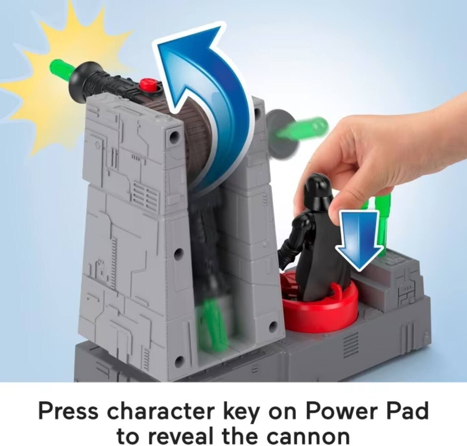 Press character key on Power Pad to reveal the cannon.