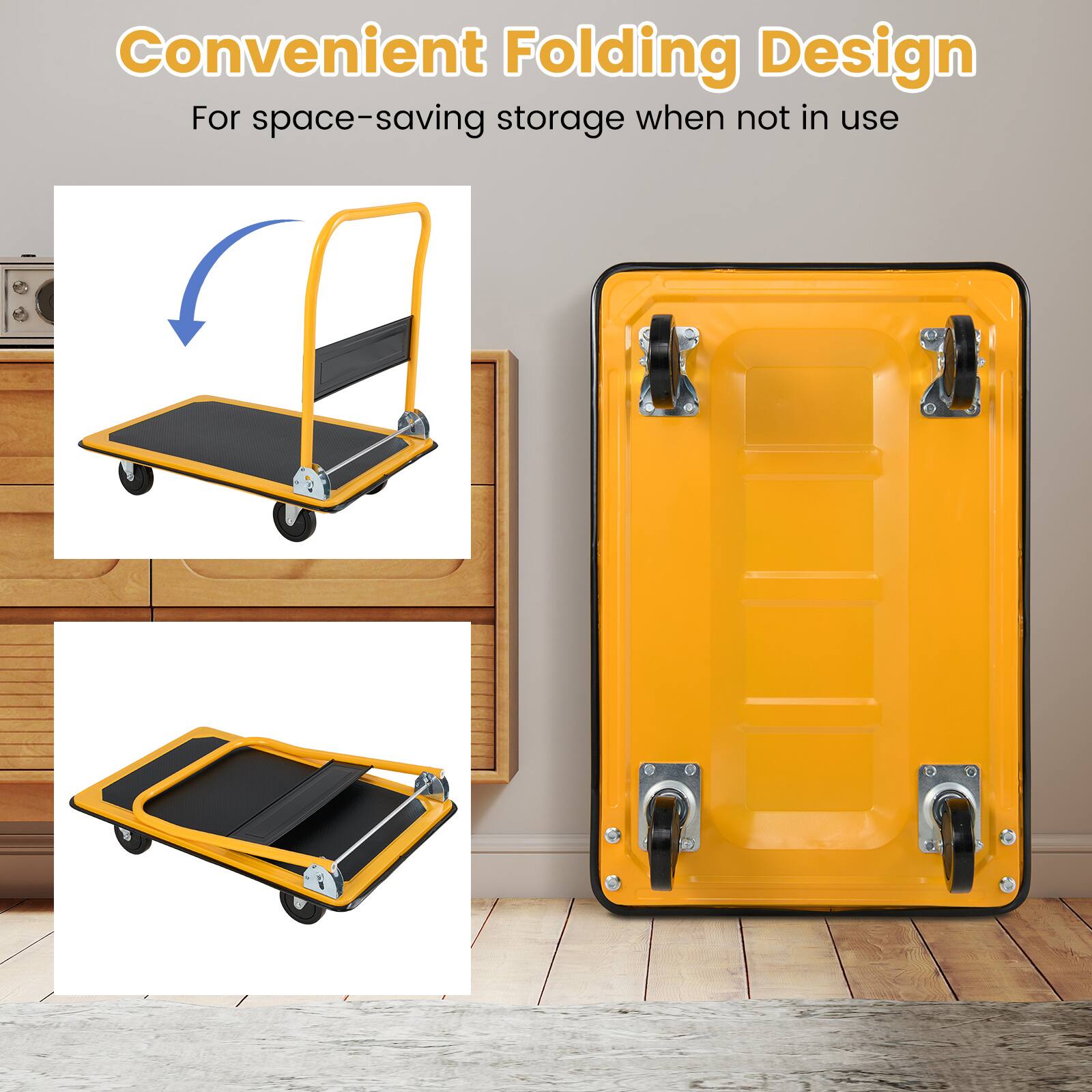 Convenient Folding Design  
For space-saving storage when not in use