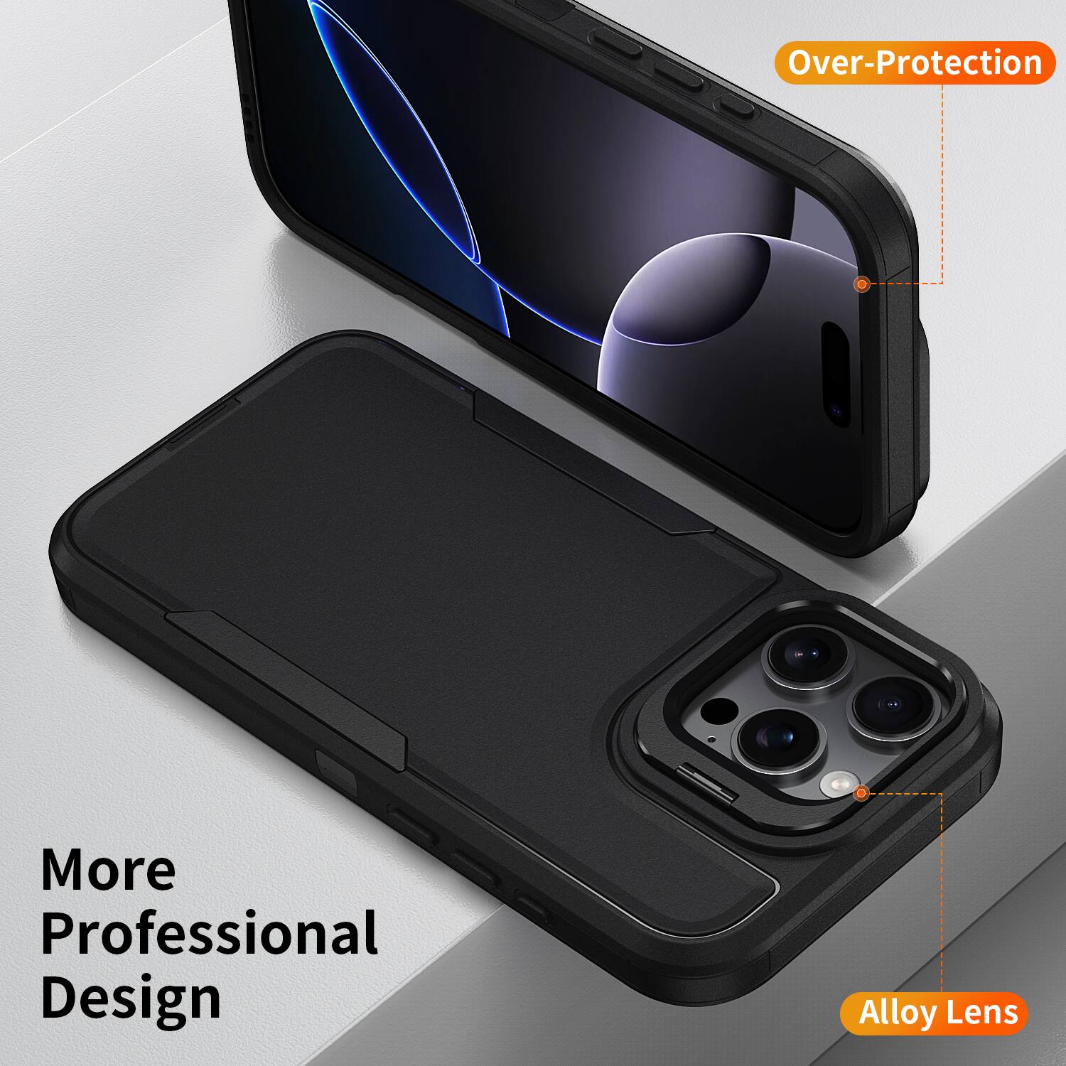 Over-Protection  
More Professional Design  
Alloy Lens