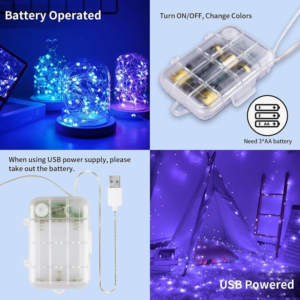 Battery Operated

Turn ON/OFF, Change Colors

Need 3*AA battery

When using USB power supply, please take out the battery.

USB Powered