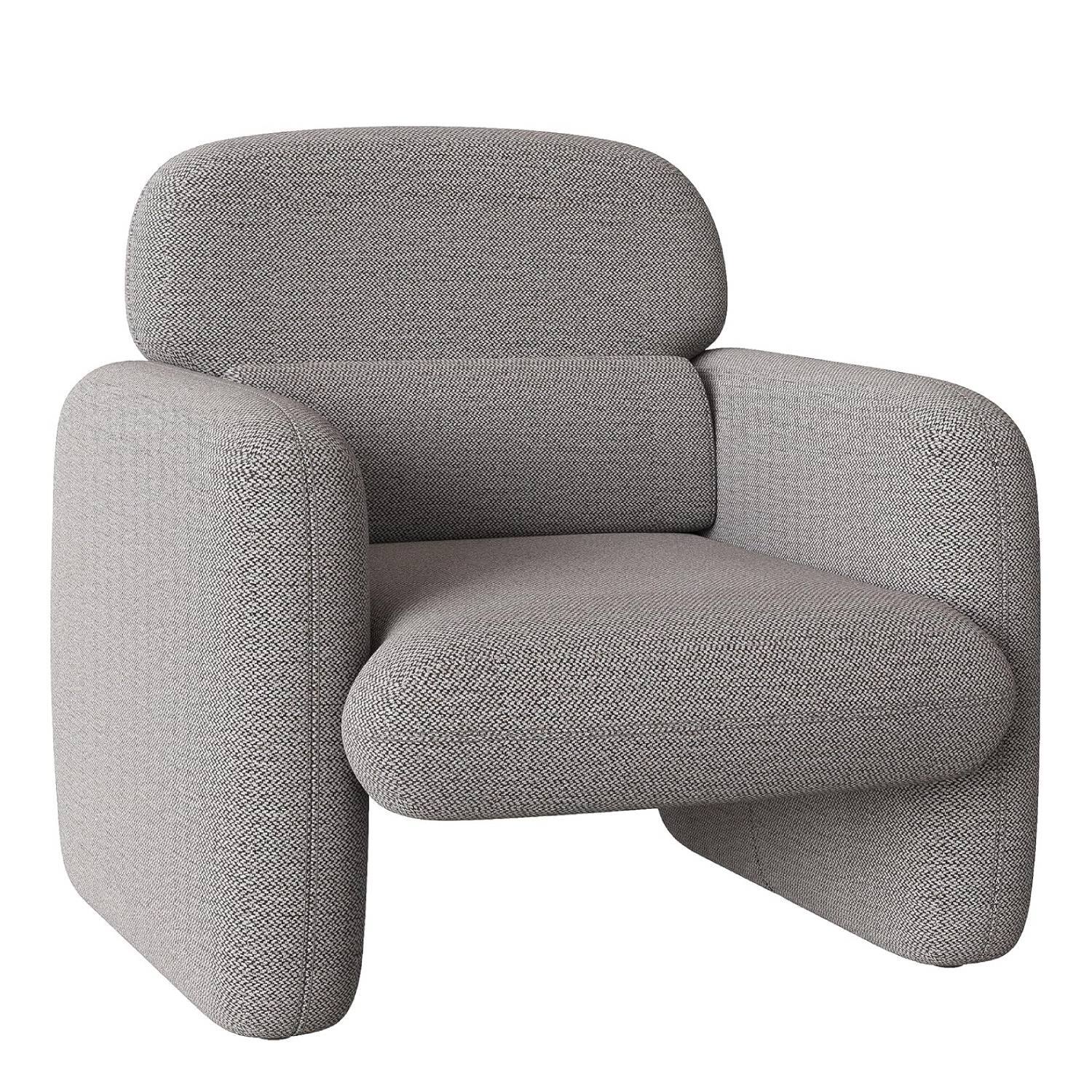 Alt View 4. Babevy - Modern Accent Chair, Wood Frame Sofa Chair, Comfortable Reading Armchair for Living Room, Bedroom, Apartment, Corner - Gray.