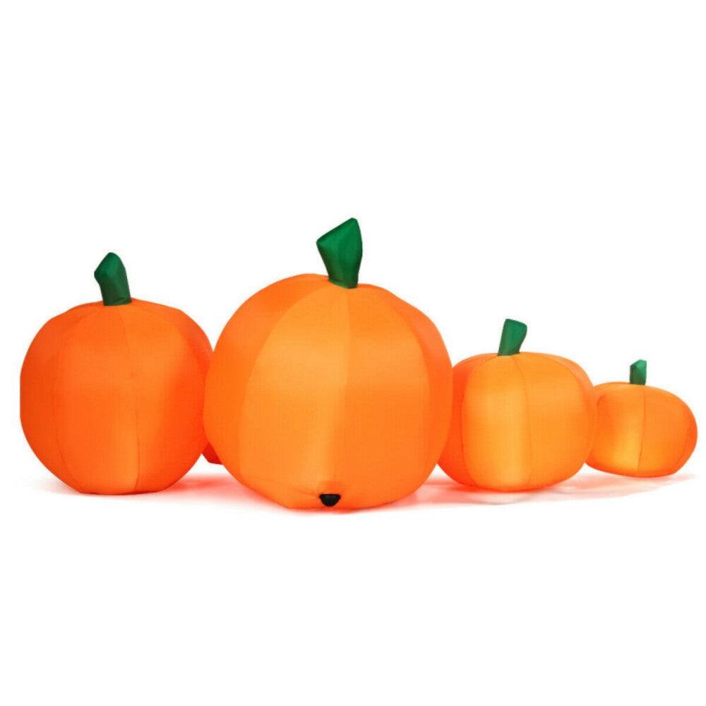 Alt View 3. Boyel Living - 7.5 ft Giant Halloween Inflatable Pumpkin Patch with LED Lights - Orange.