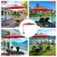 Yard:

* A red umbrella is set up in the yard.
* A table and chairs are arranged under the umbrella.
* A potted plant is placed near the table and chairs.

Poolside:

* A red umbrella is set up by the pool.
* A table and chairs are arranged under the umbrella.
* A potted plant is placed near the table and chairs.

Patio:

* A red umbrella is set up on the patio.
* A table and chairs are arranged under the umbrella.
* A potted plant is placed near the table and chairs.

Lawn:

* A red umbrella is set up in the lawn.
* A table and chairs are arranged under the umbrella.
* A potted plant is placed near the table and chairs.