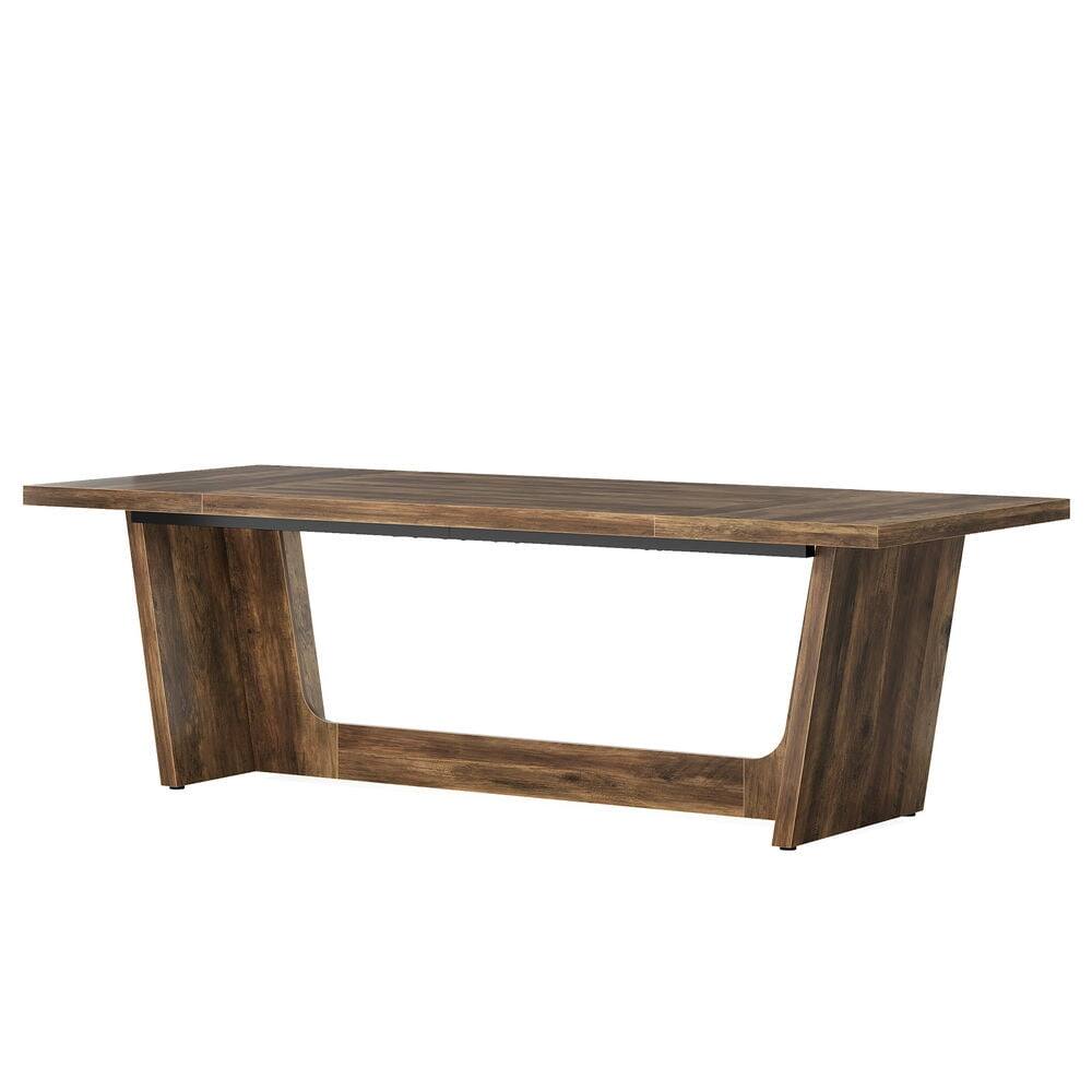 Left. Kadyn - Kadyn Study Writing Desk, Computer Desk,70.8-Inch Executive Desk, Wood Study Computer Desk Writing Table,Brown - Brown.