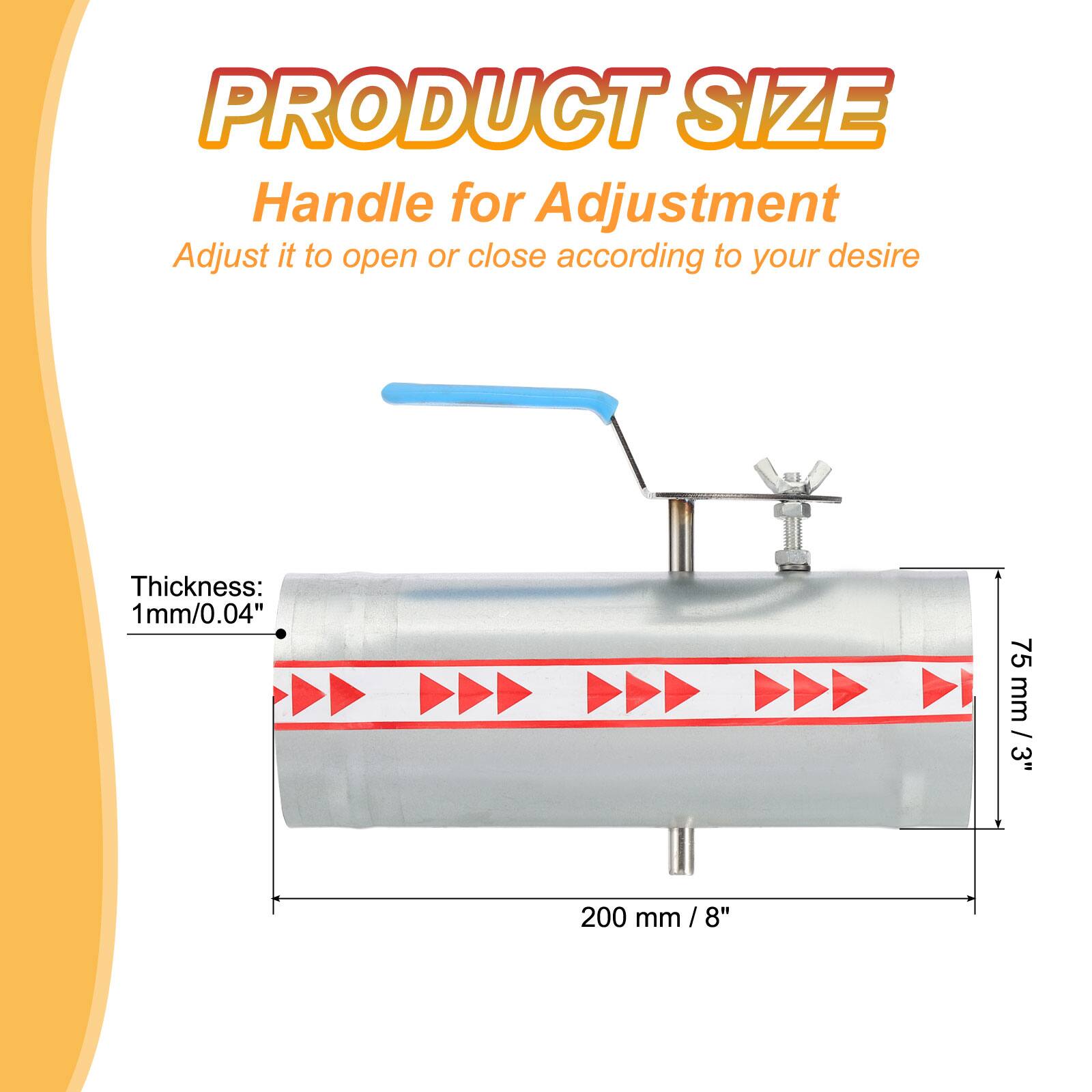PRODUCT SIZE  
Handle for Adjustment  
Adjust it to open or close according to your desire  

Thickness: 1 mm / 0.04"  
75 mm / 3"  
200 mm / 8"
