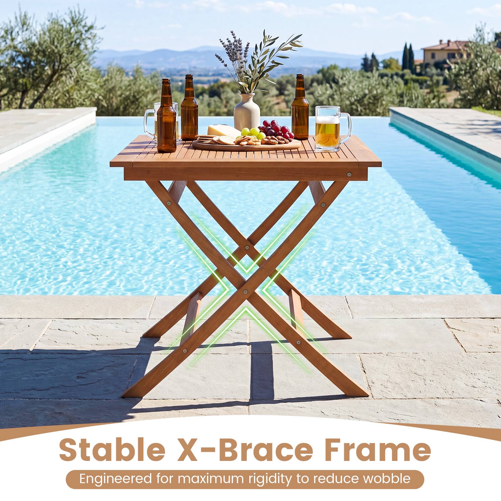 Stable X-Brace Frame  
Engineered for maximum rigidity to reduce wobble