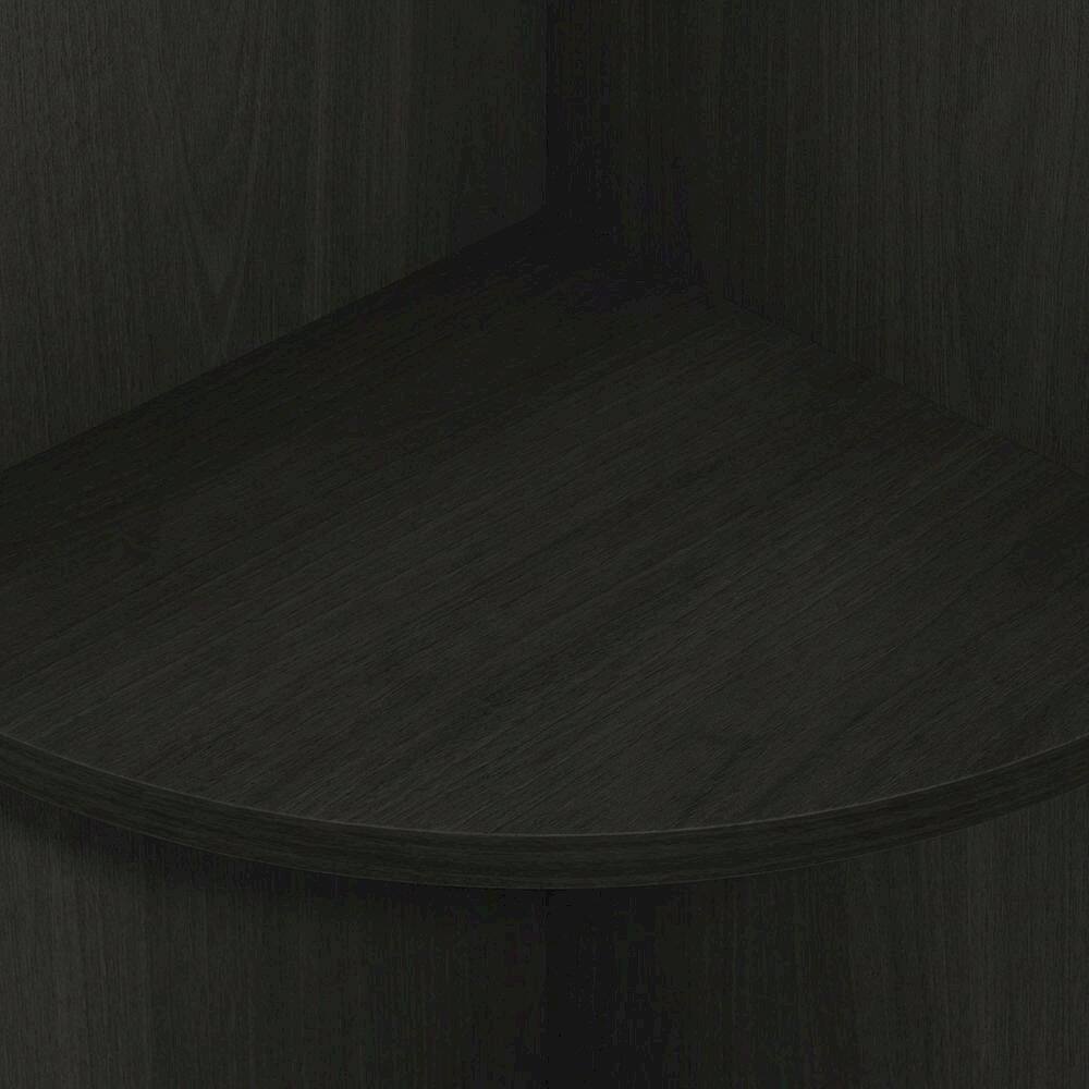 Alt View 1. FurniFact - 4-Tier Corner Bookcase with Multiple Shelves for Space Optimization - Espresso.