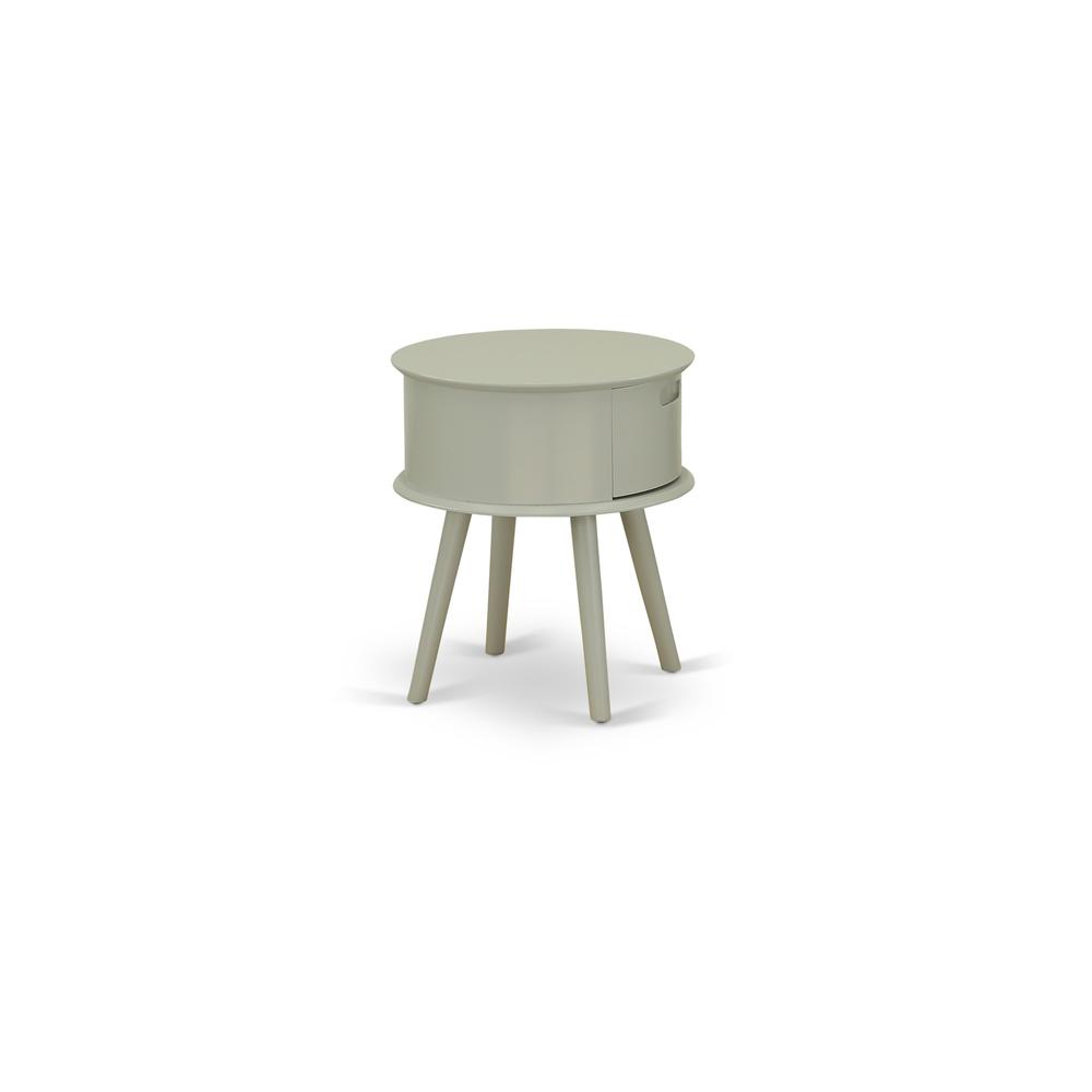 Angle. East West Furniture - Night Stand Urban Gray - Brown.