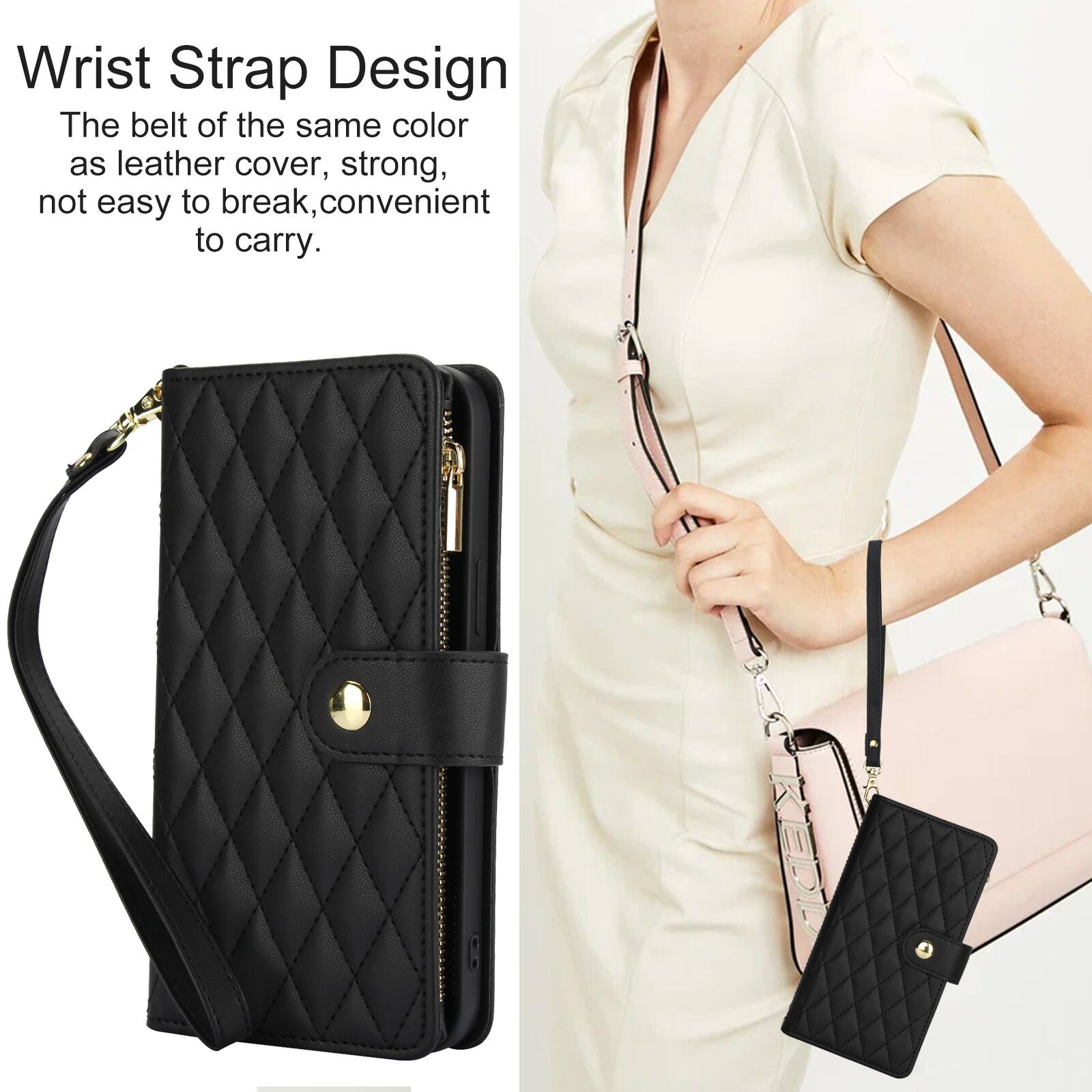 Wrist Strap Design  
The belt of the same color as leather cover, strong, not easy to break, convenient to carry.