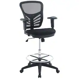 Articulate Drafting Chair by Modway - Black