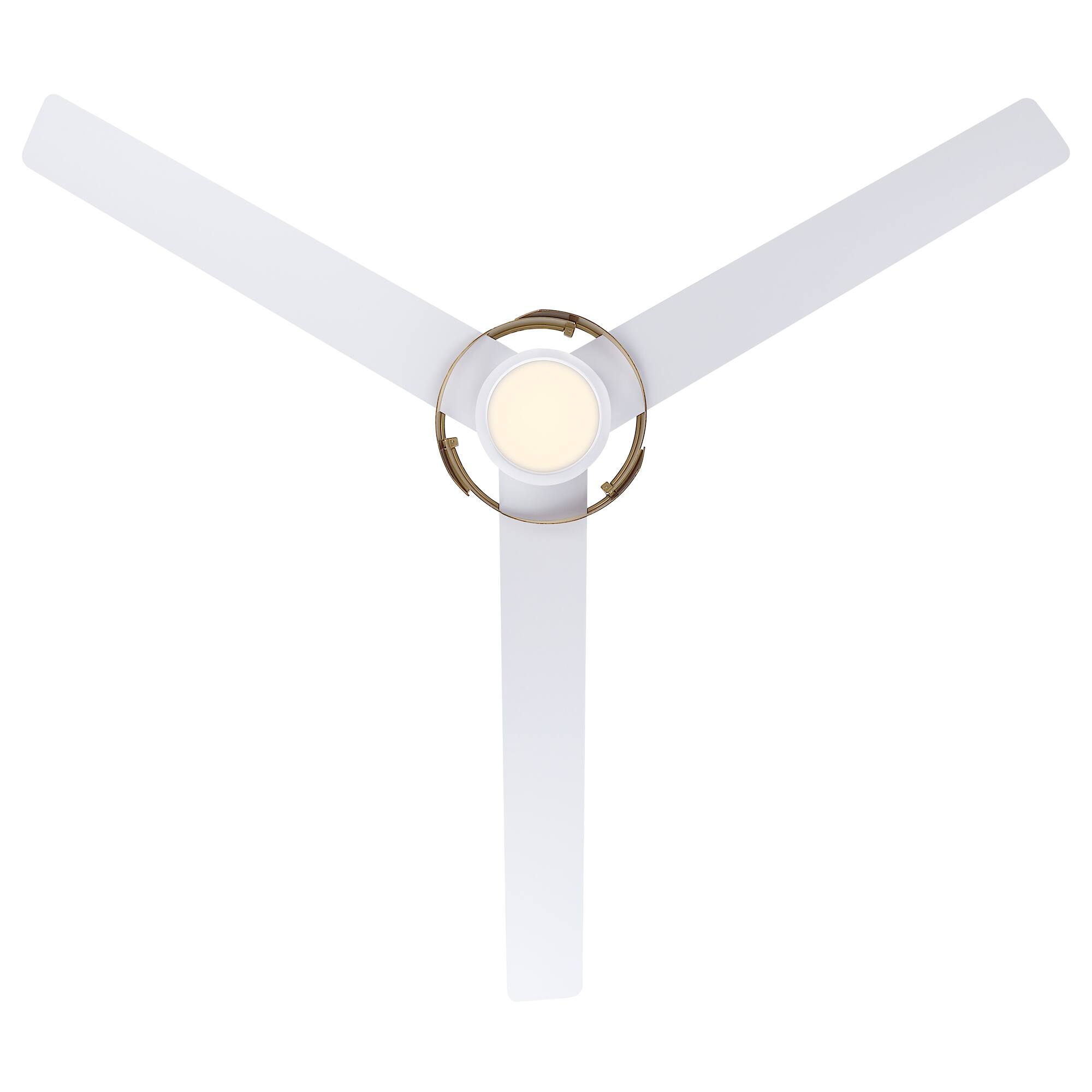 Alt View 9. Parrot Uncle - 60 Inch Modern Dimmable LED Ceiling Fan with Remote Control and 6 Speed DC Motor - White.